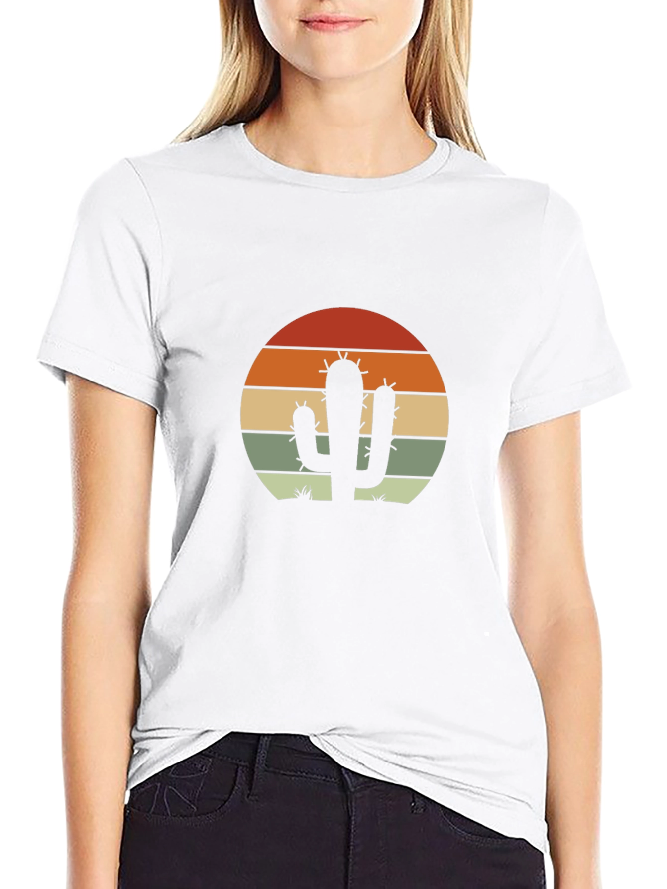 Retro Cactus Sunset Graphic Tee