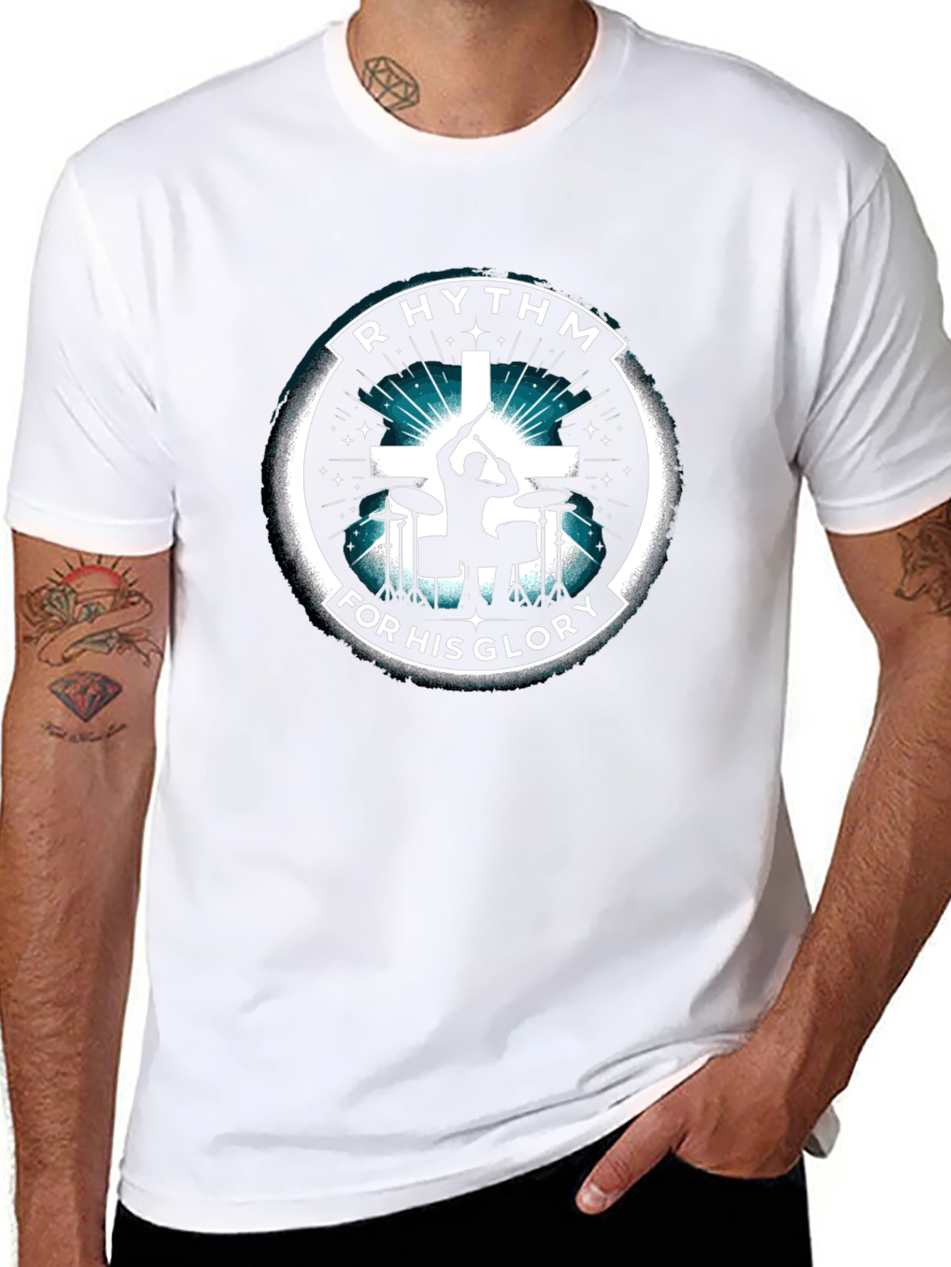 Rhythm For His Glory Black T-Shirt