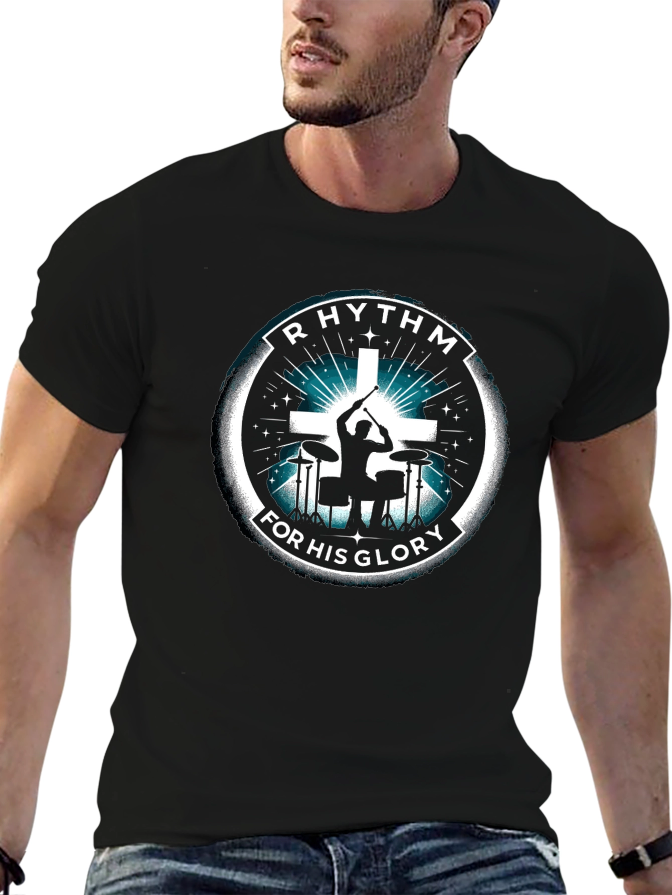 Rhythm For His Glory Black T-Shirt