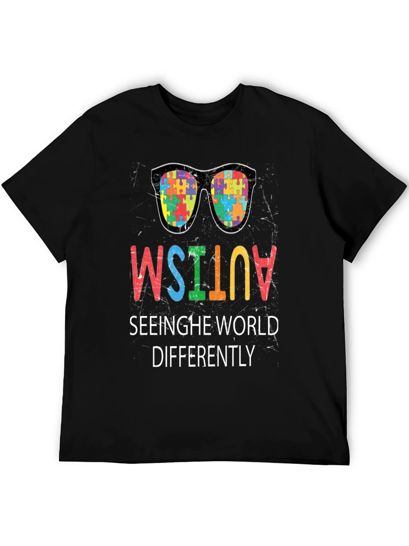 Autism Awareness Puzzle Sunglasses T-Shirt