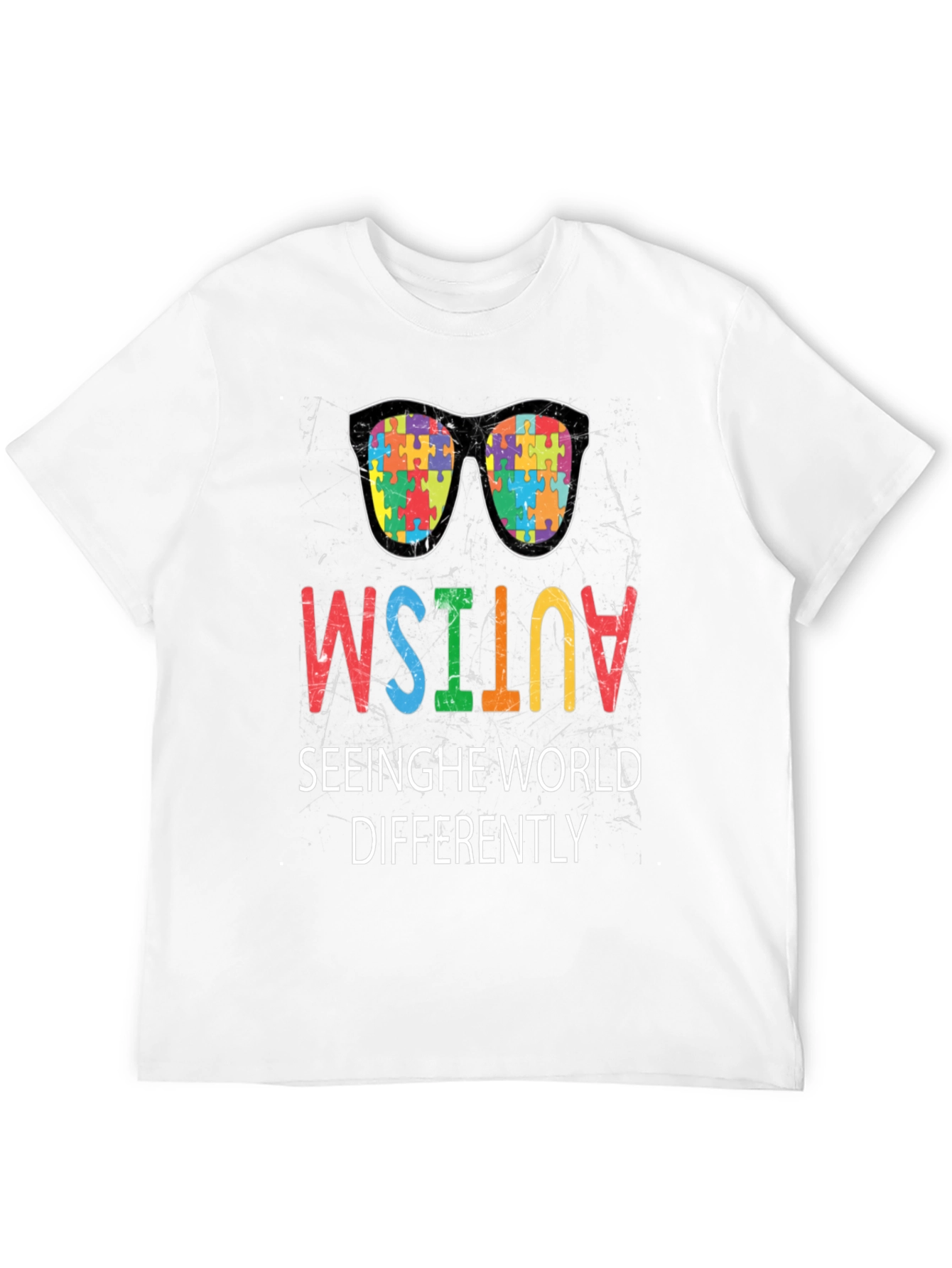 Autism Awareness Puzzle Sunglasses T-Shirt