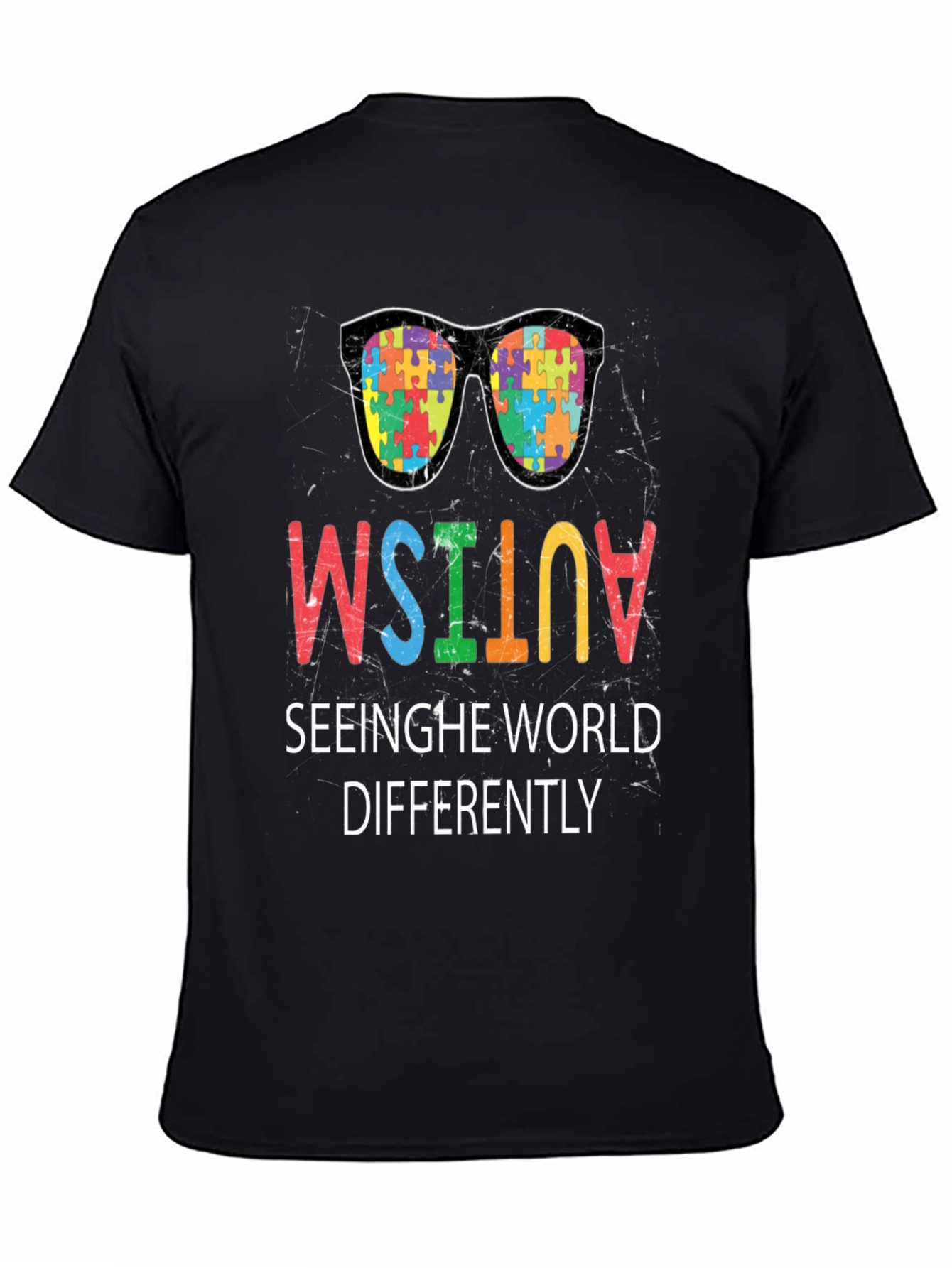 Autism Awareness Puzzle Sunglasses T-Shirt