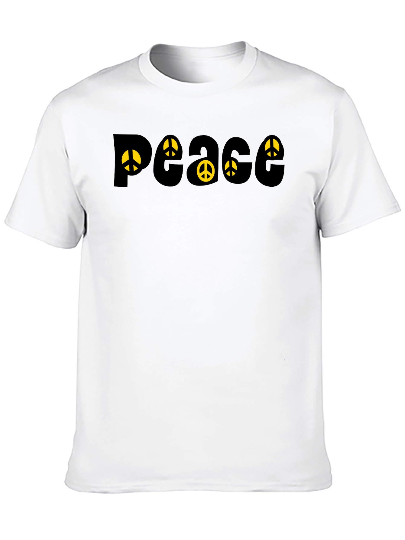 Peace Sign T-Shirt - Black Cotton Graphic Tee