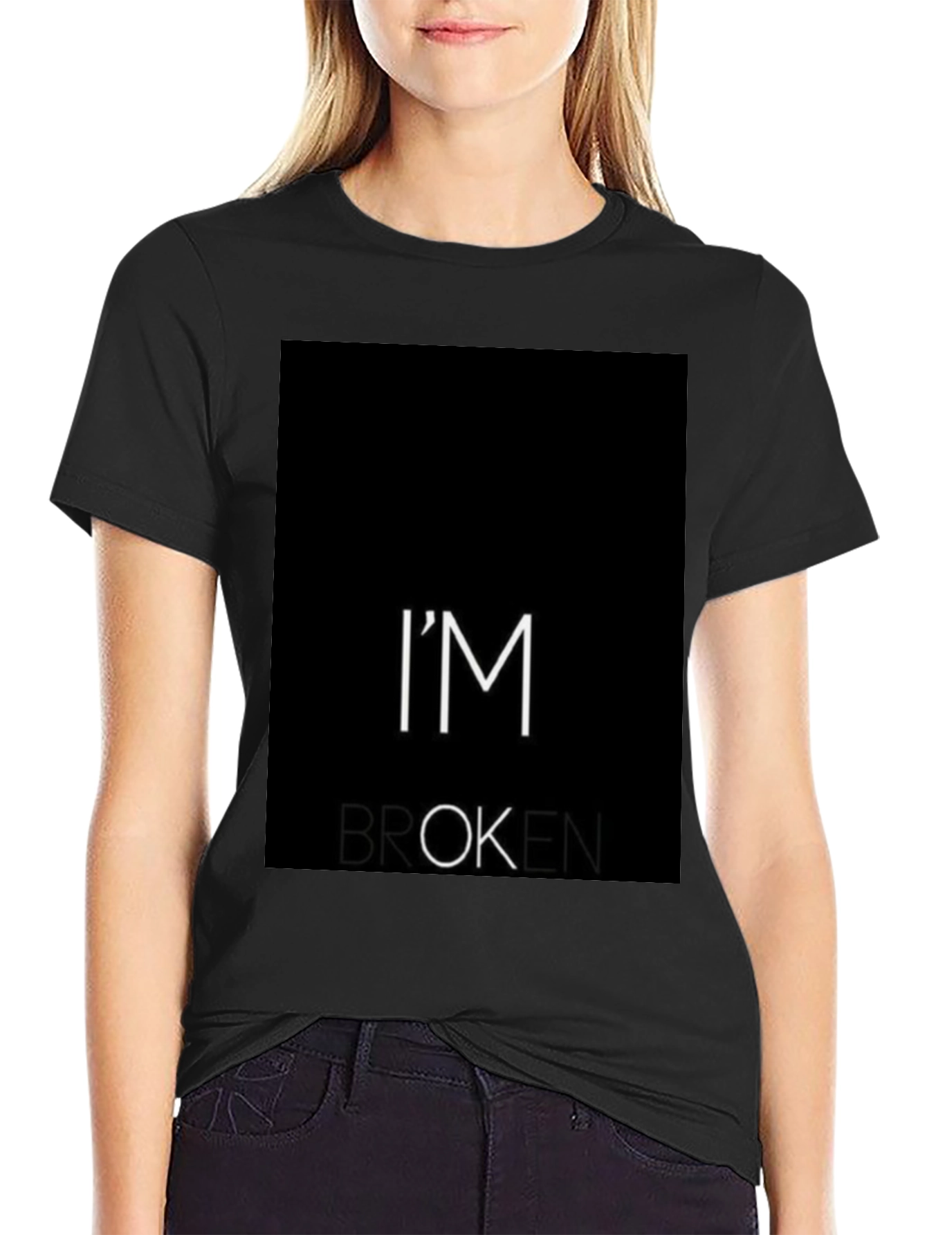Im Broken T-Shirt - Black Graphic Tee