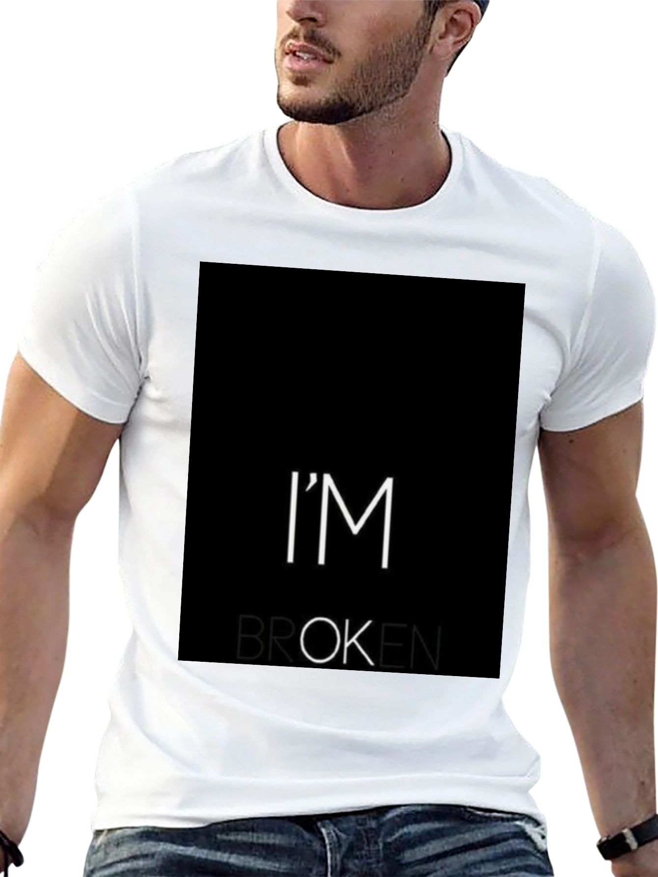 Im Broken T-Shirt - Black Graphic Tee