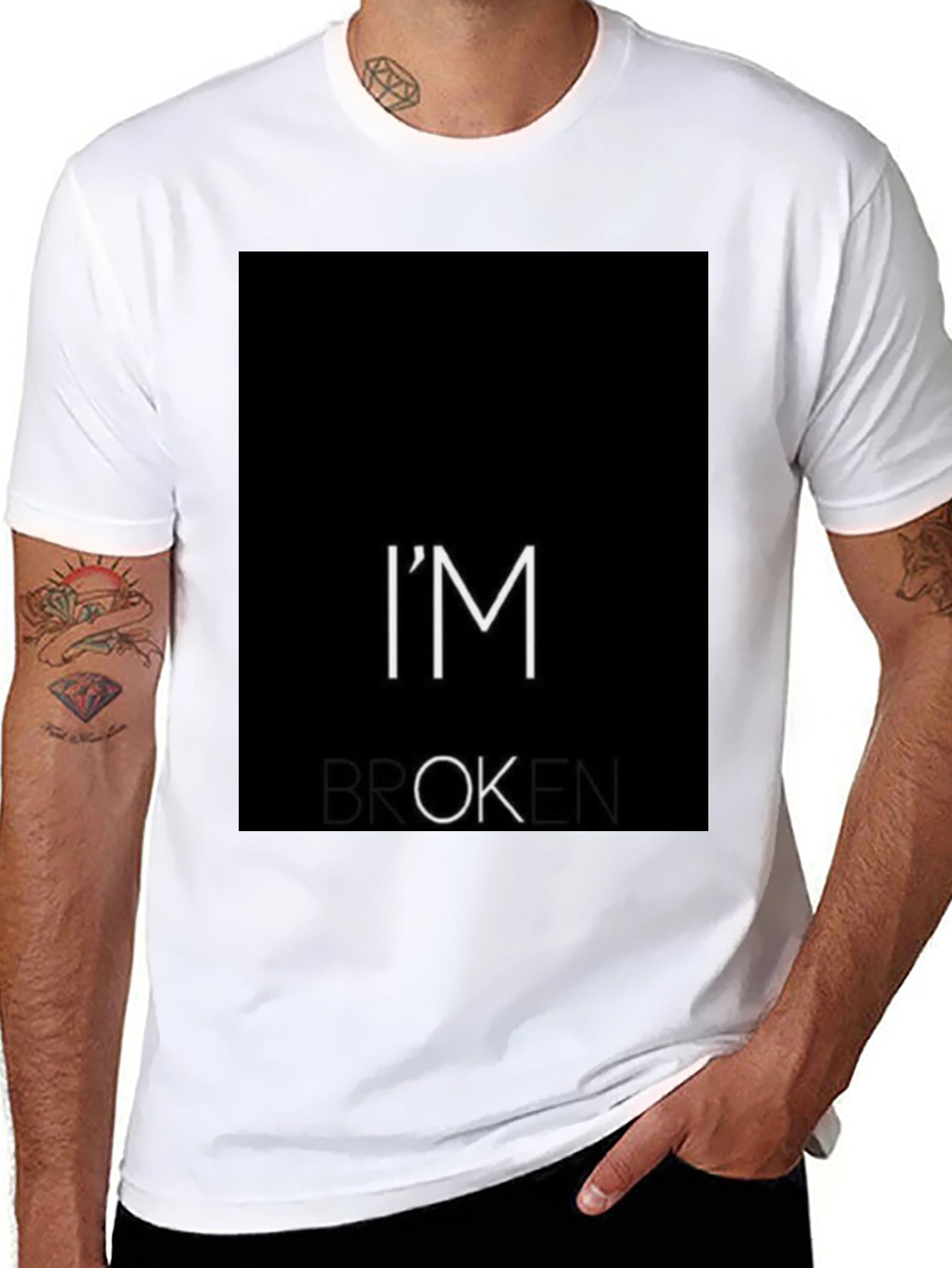 Im Broken T-Shirt - Black Graphic Tee