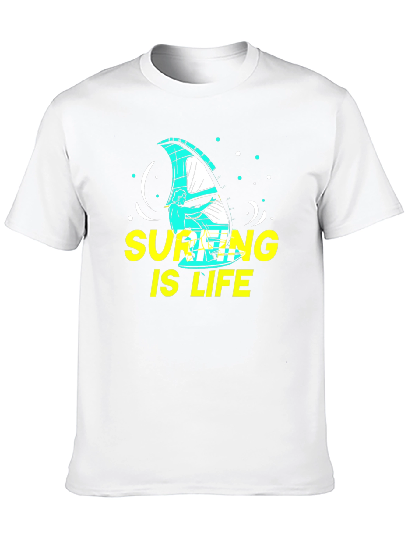 Surfing is Life Graphic Tee - Black