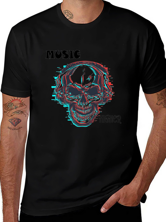 Skull Music T-Shirt - Vibrant & Edgy Design