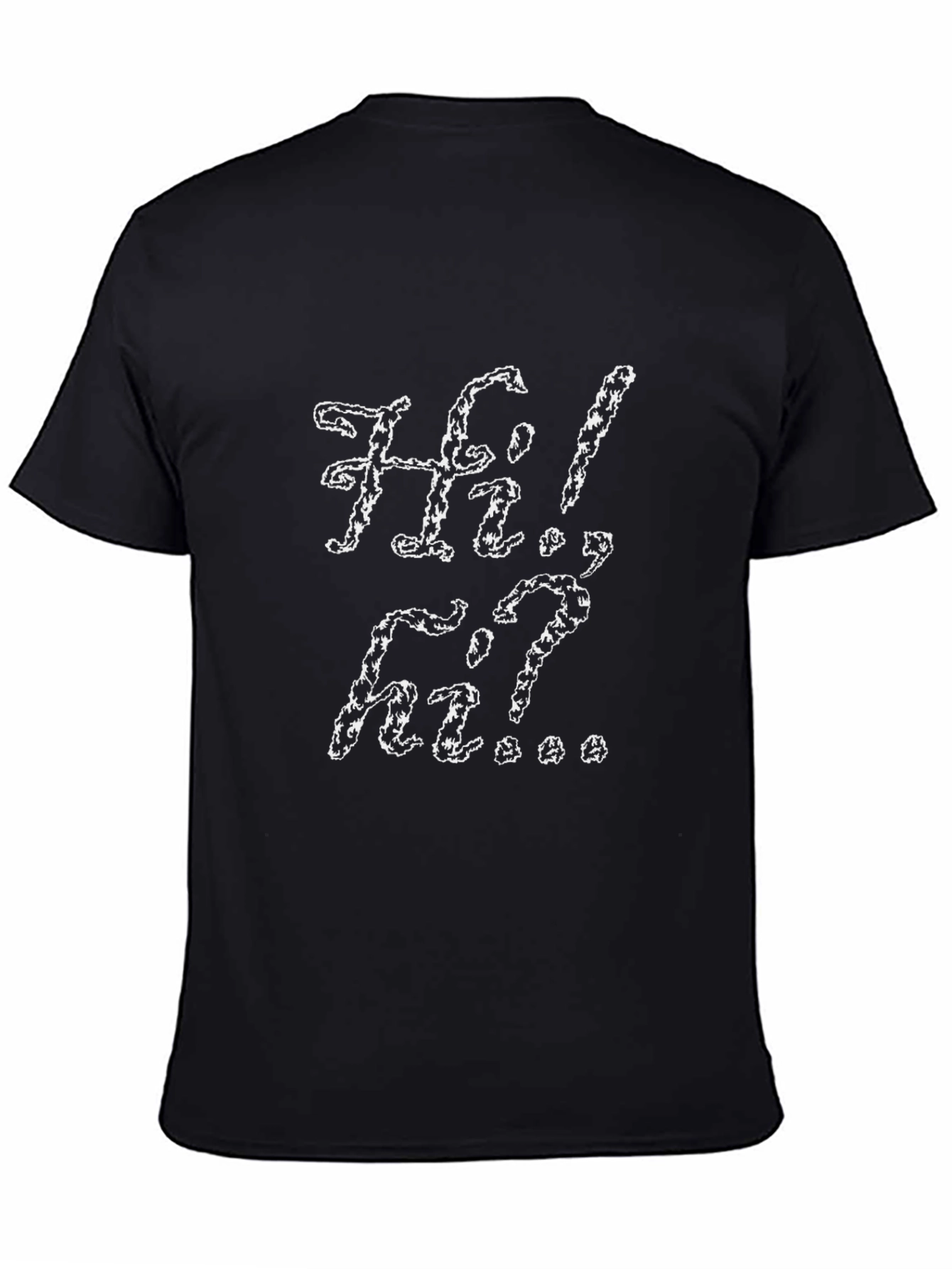 Black Hi! Graphic Tee - Quirky Casual Style