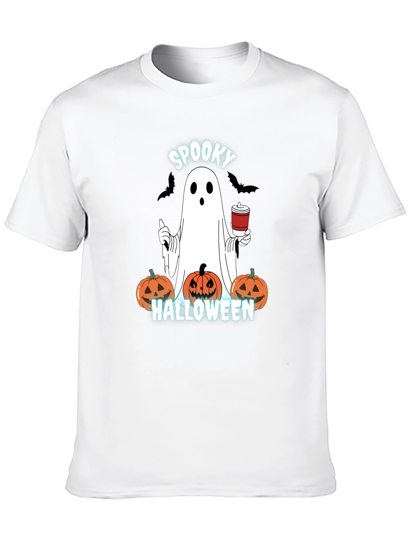 Spooky Halloween Ghost Graphic T-Shirt