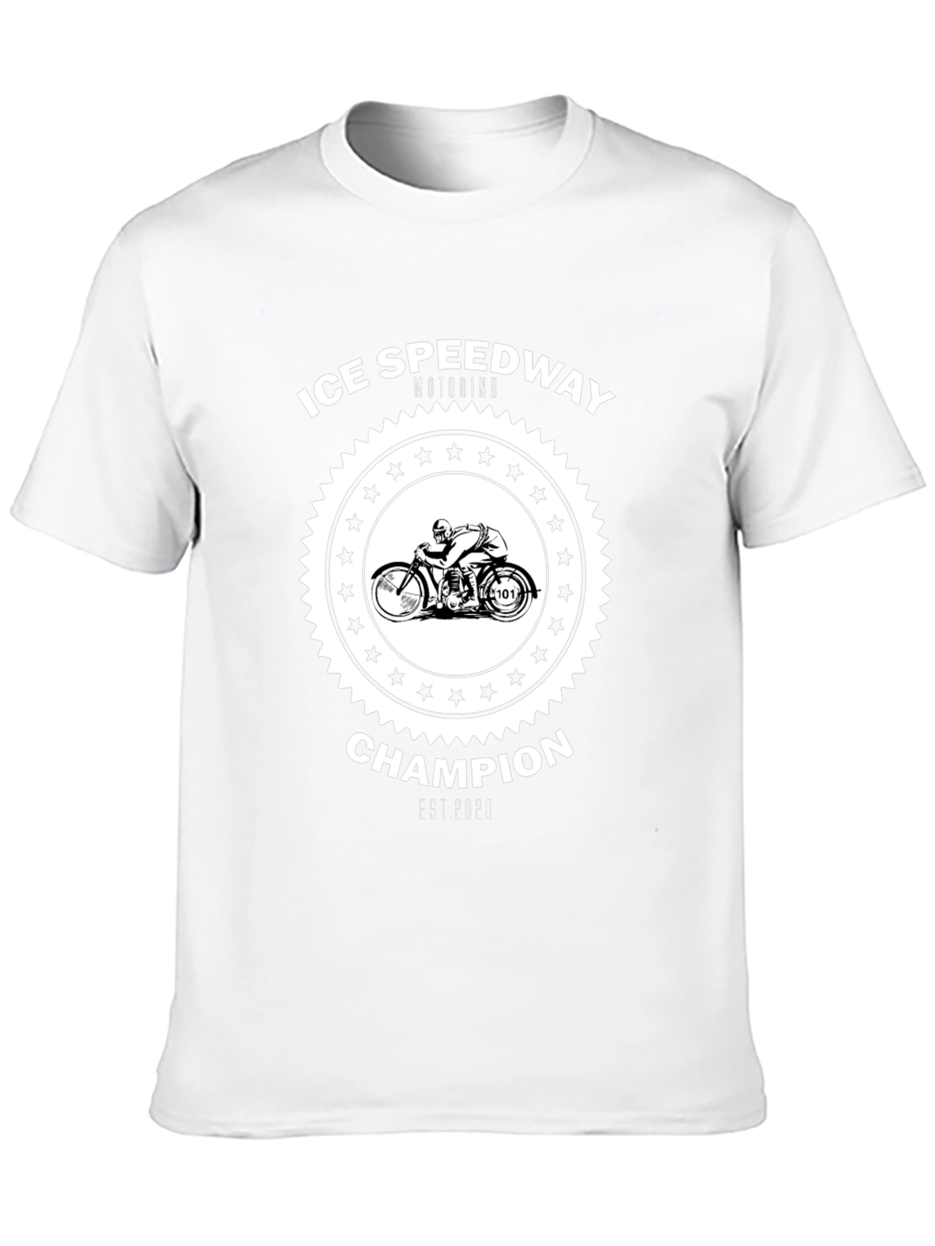 Ice Speedway Motoring Champion Black T-Shirt