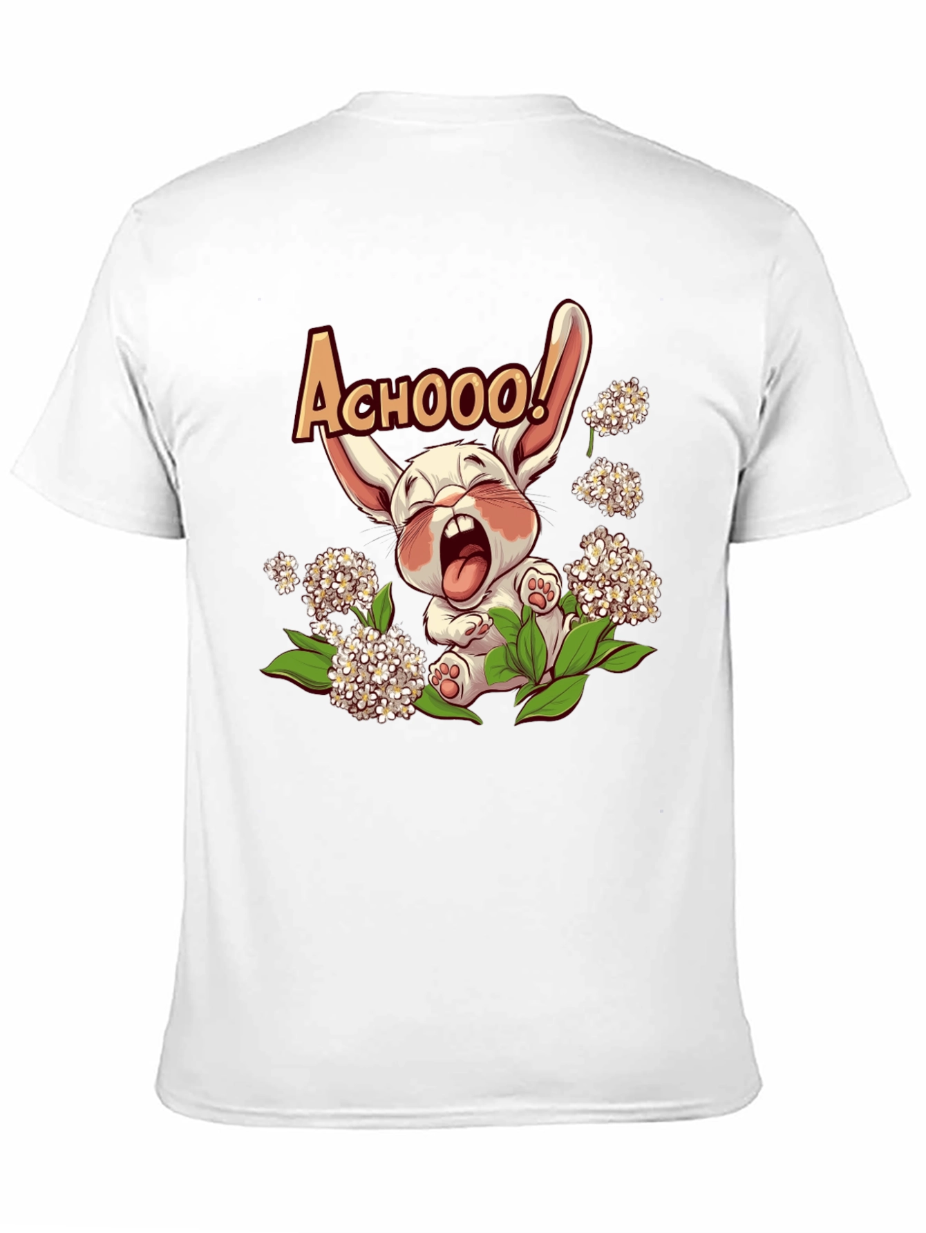 Cute Allergy Rabbit Graphic T-Shirt