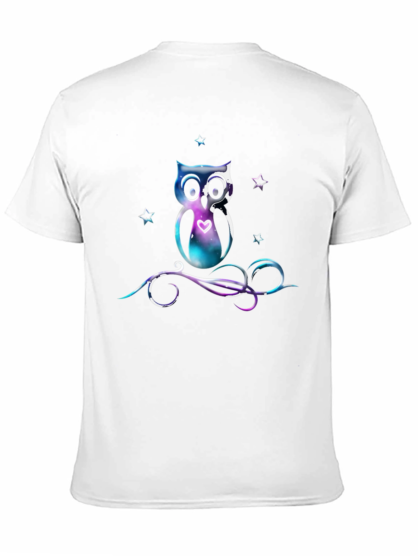 Galaxy Owl Graphic Tee - Unique Space Design