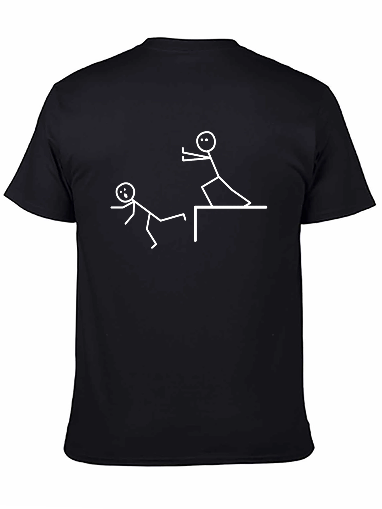 Stick Figure Pushing Tee