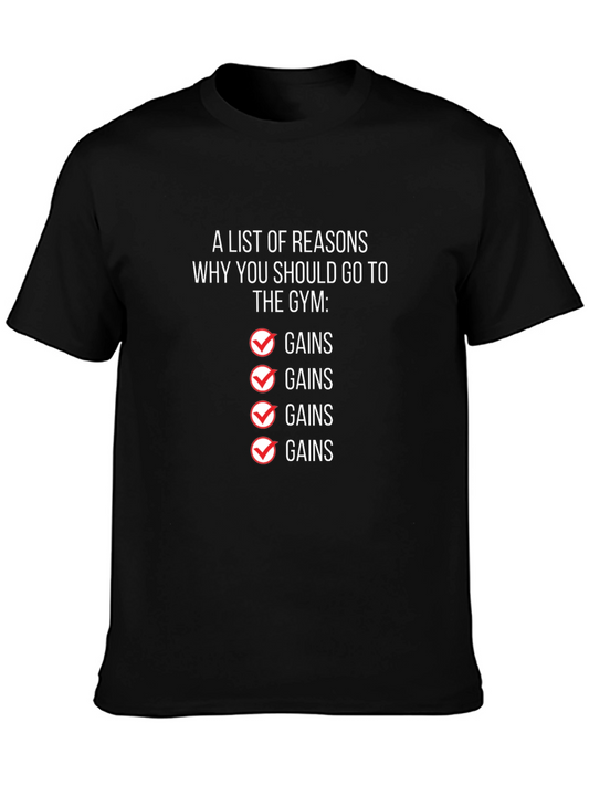 Gym Gains T-Shirt - Workout Motivation