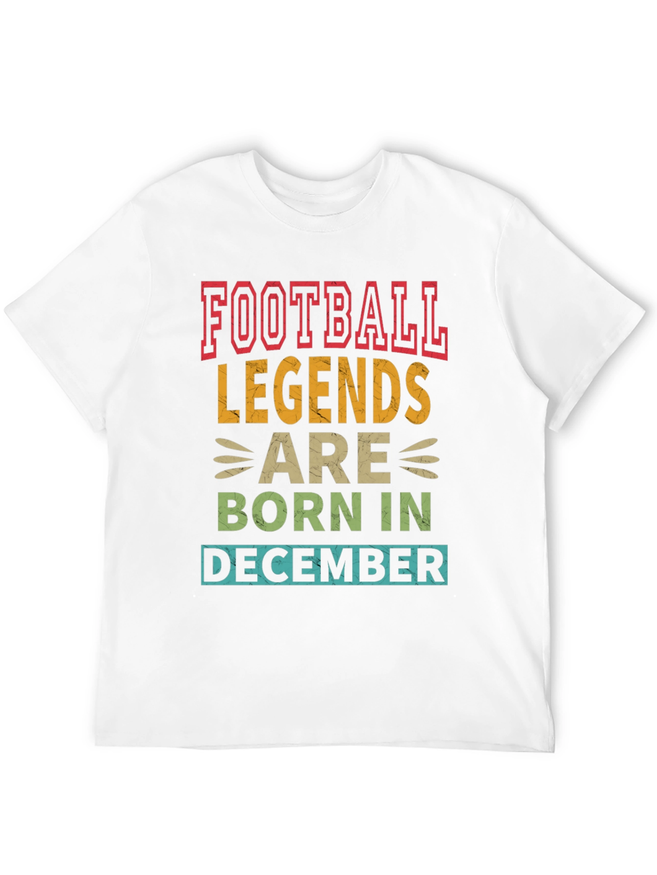 Football Legends Born in December Black T-Shirt