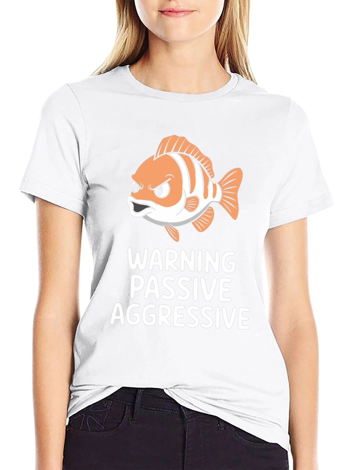 Passive Aggressive Fish Graphic T-Shirt