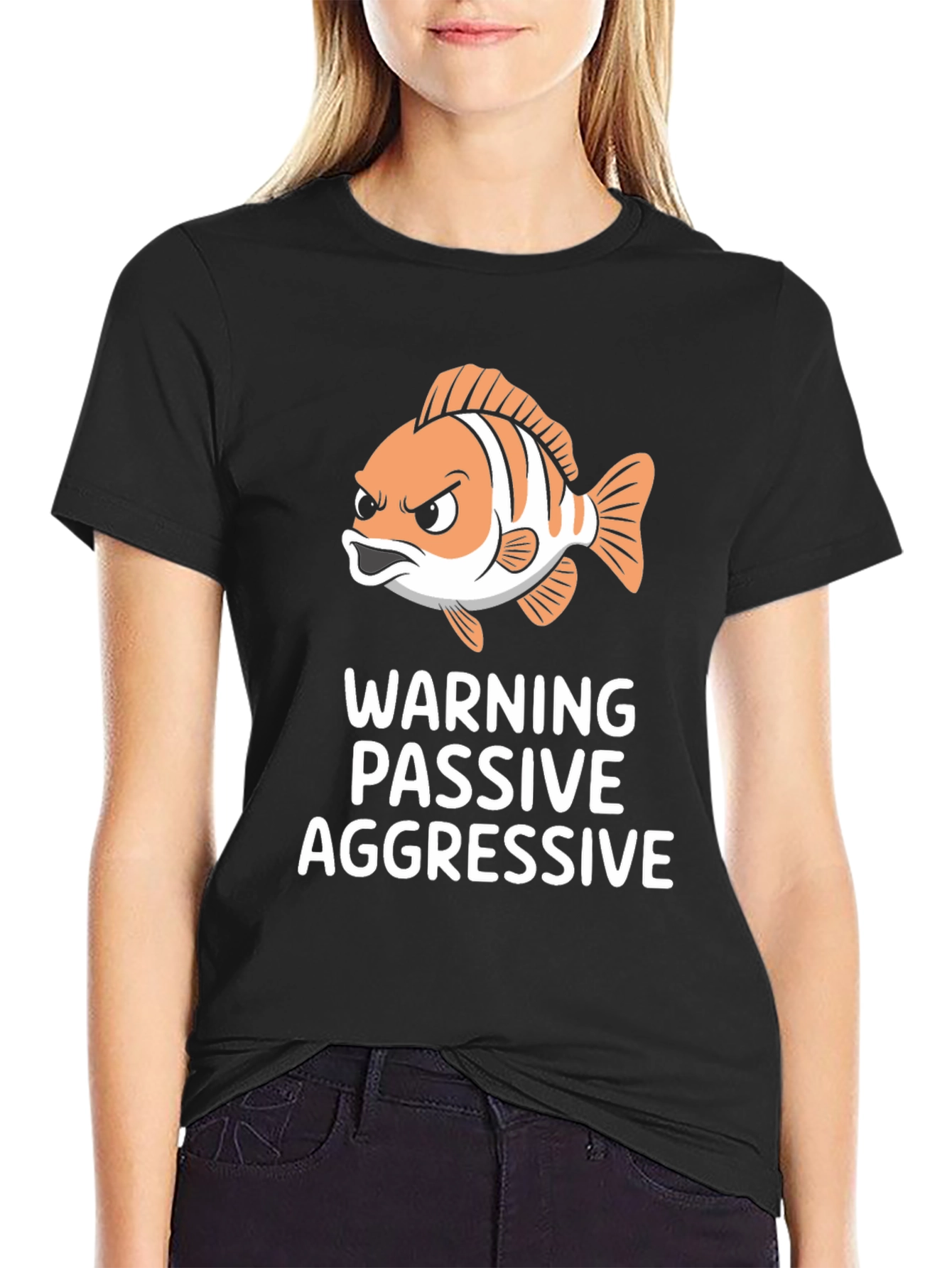 Passive Aggressive Fish Graphic T-Shirt