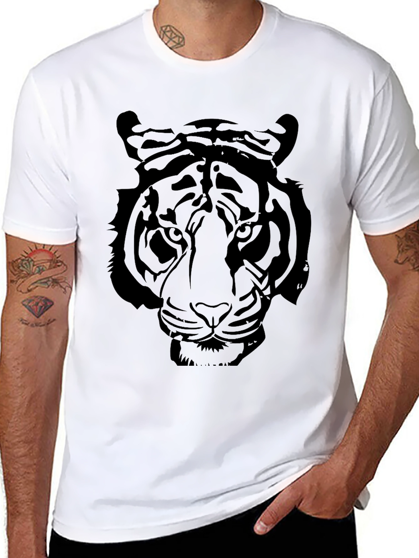 Black Tiger Graphic T-Shirt - Bold Style