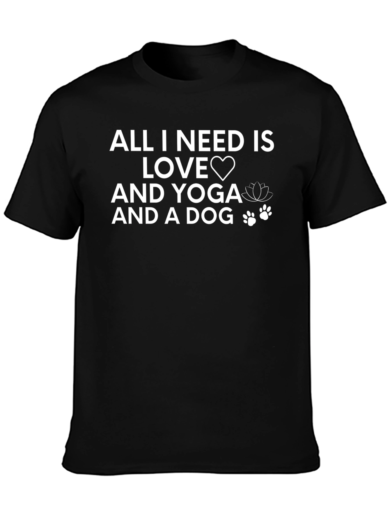 Love Yoga and Dog Graphic T-Shirt