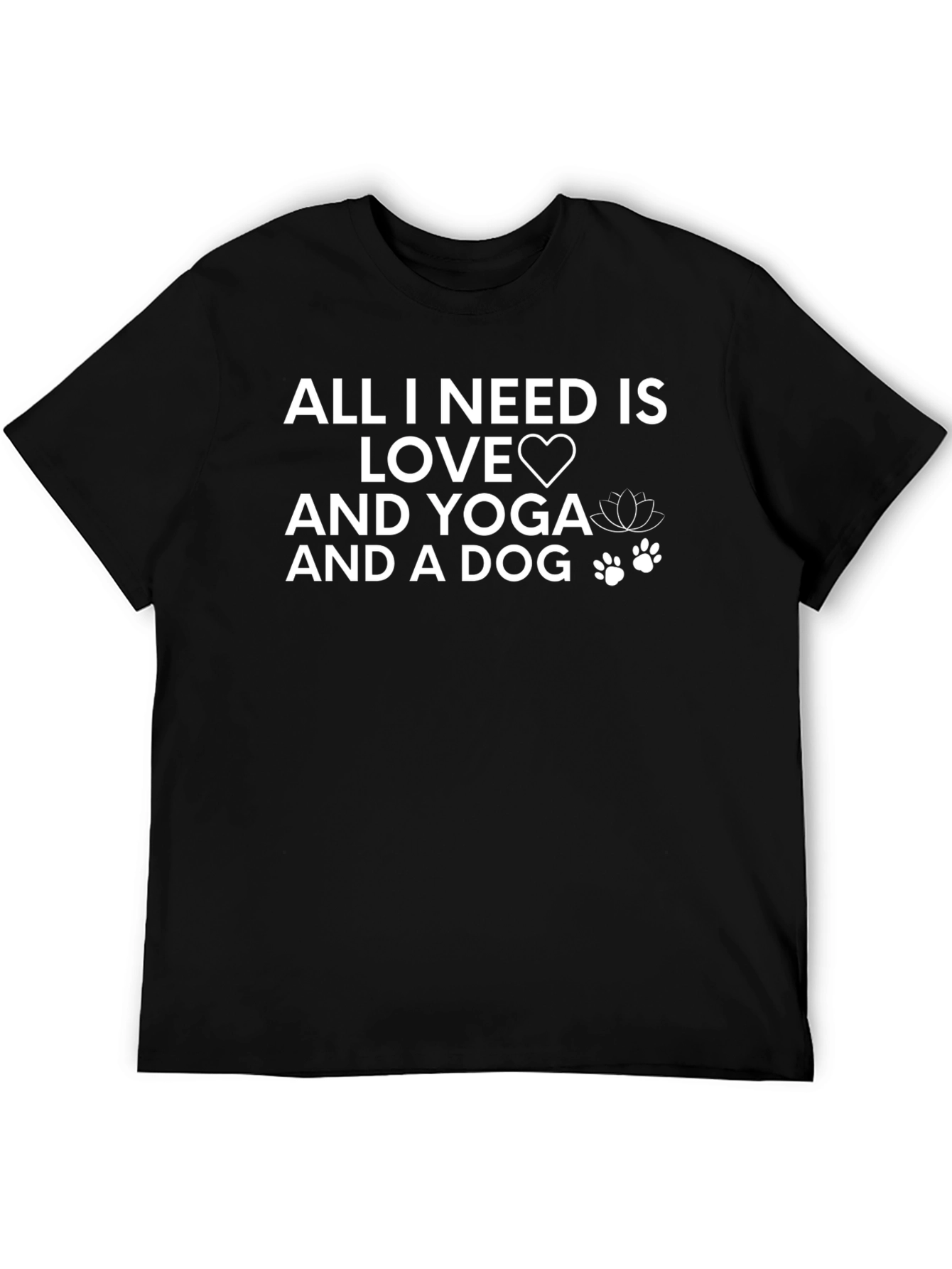 Love Yoga and Dog Graphic T-Shirt