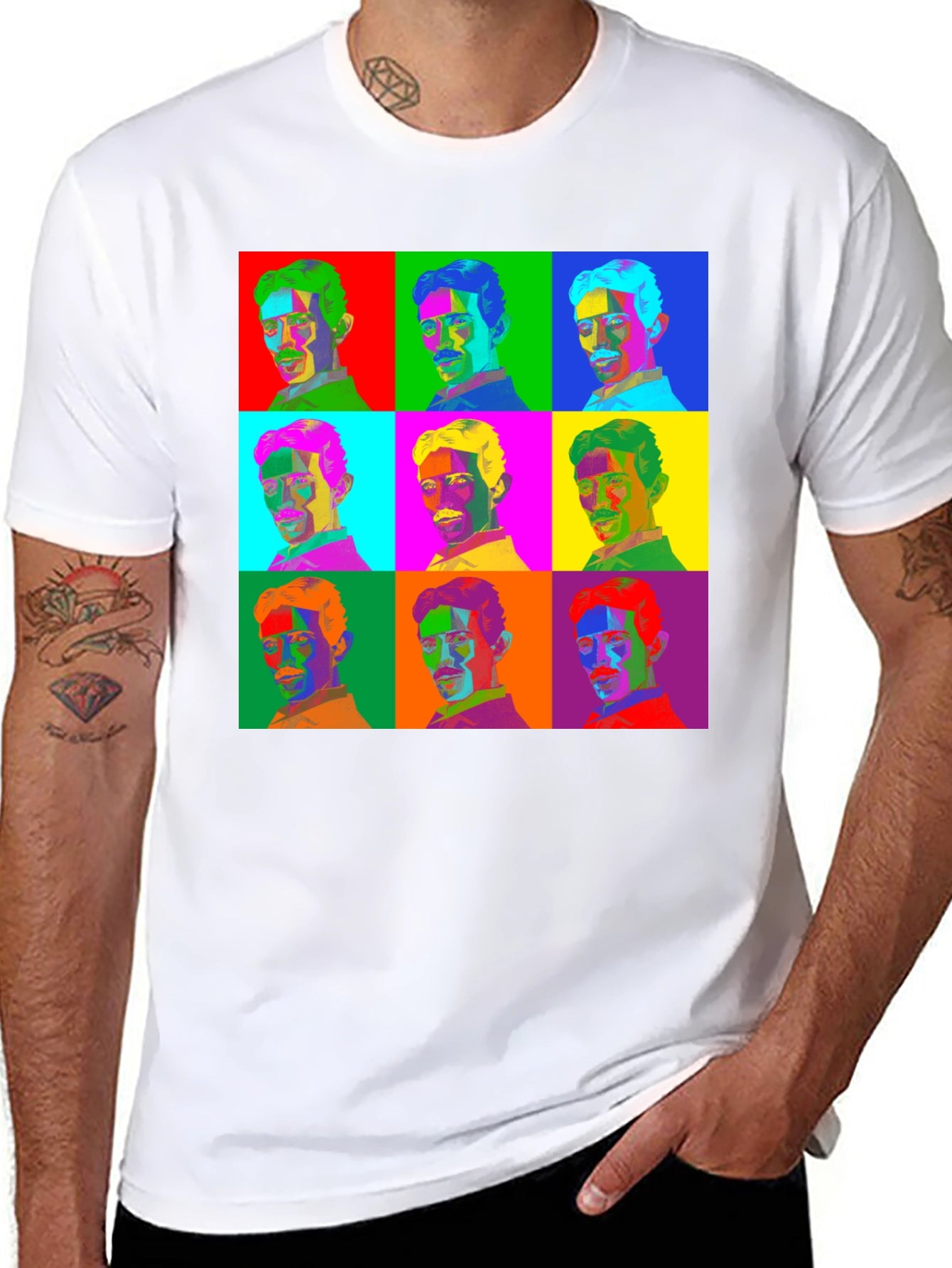 Pop Art Nikola Tesla T-Shirt - Science Geek Tee