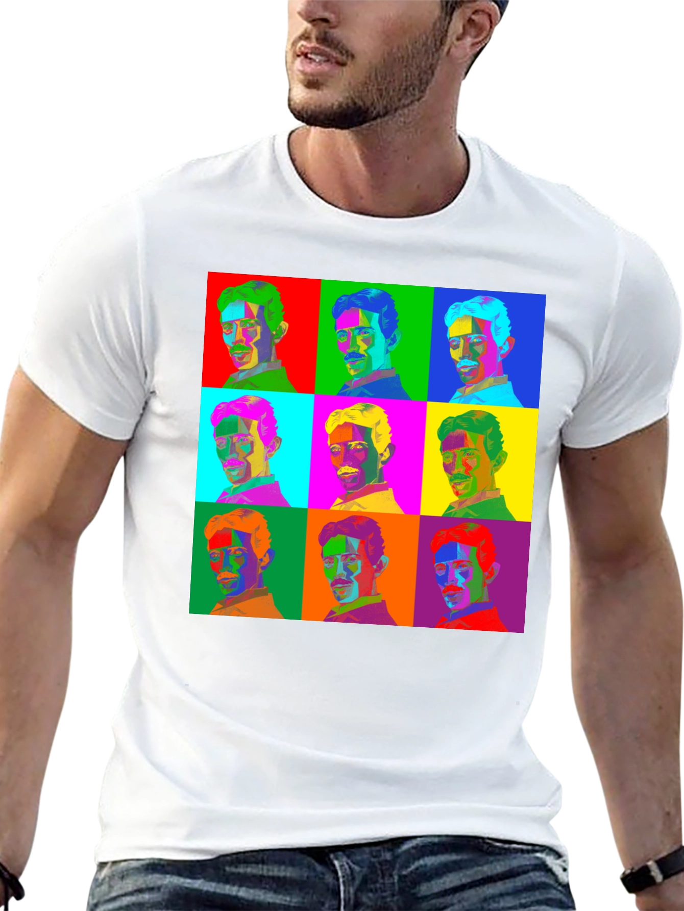 Pop Art Nikola Tesla T-Shirt - Science Geek Tee