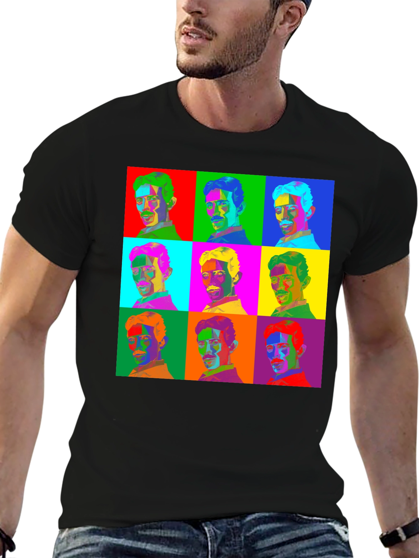 Pop Art Nikola Tesla T-Shirt - Science Geek Tee