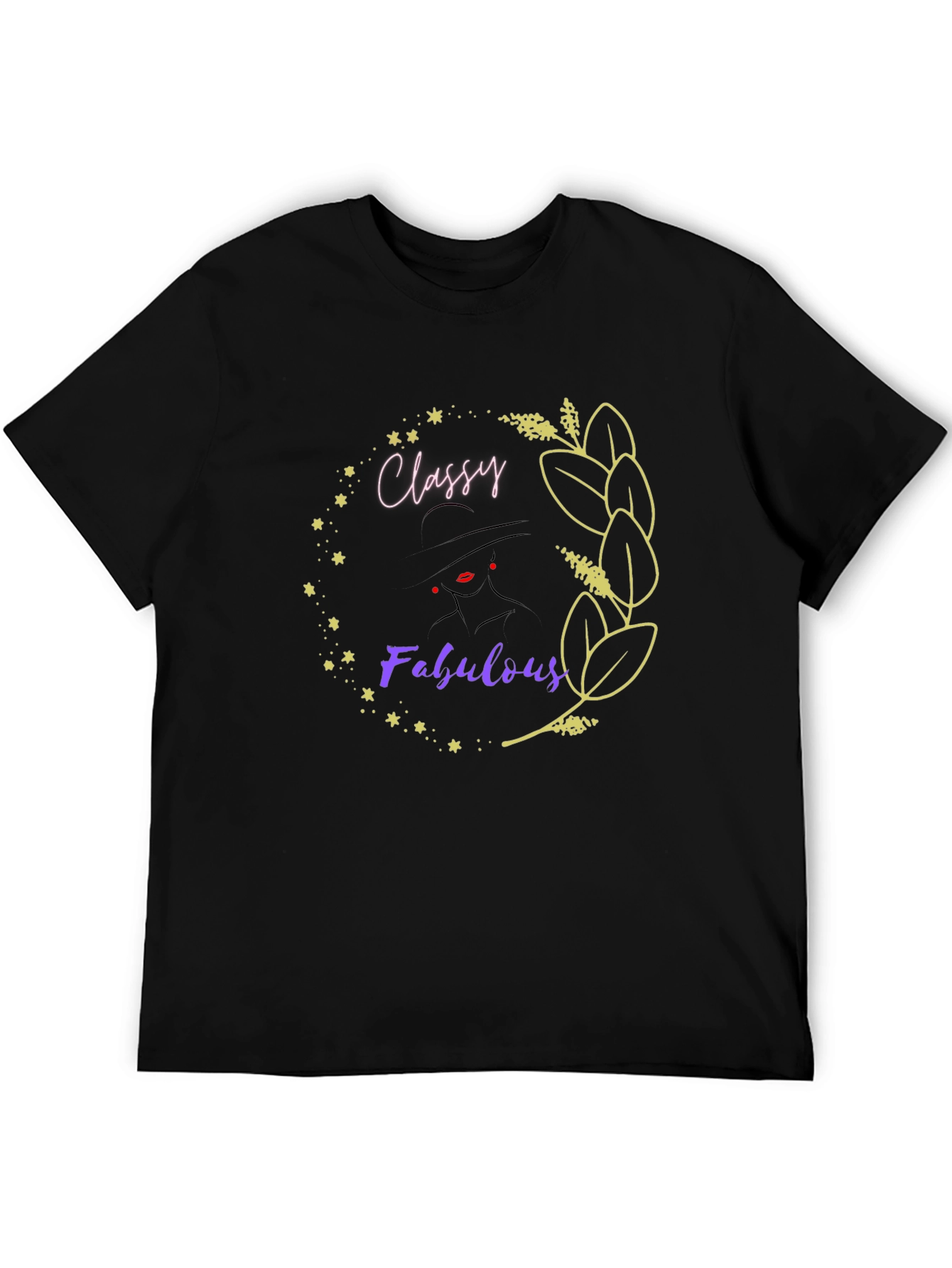 Classy Fabulous Black Graphic T-Shirt