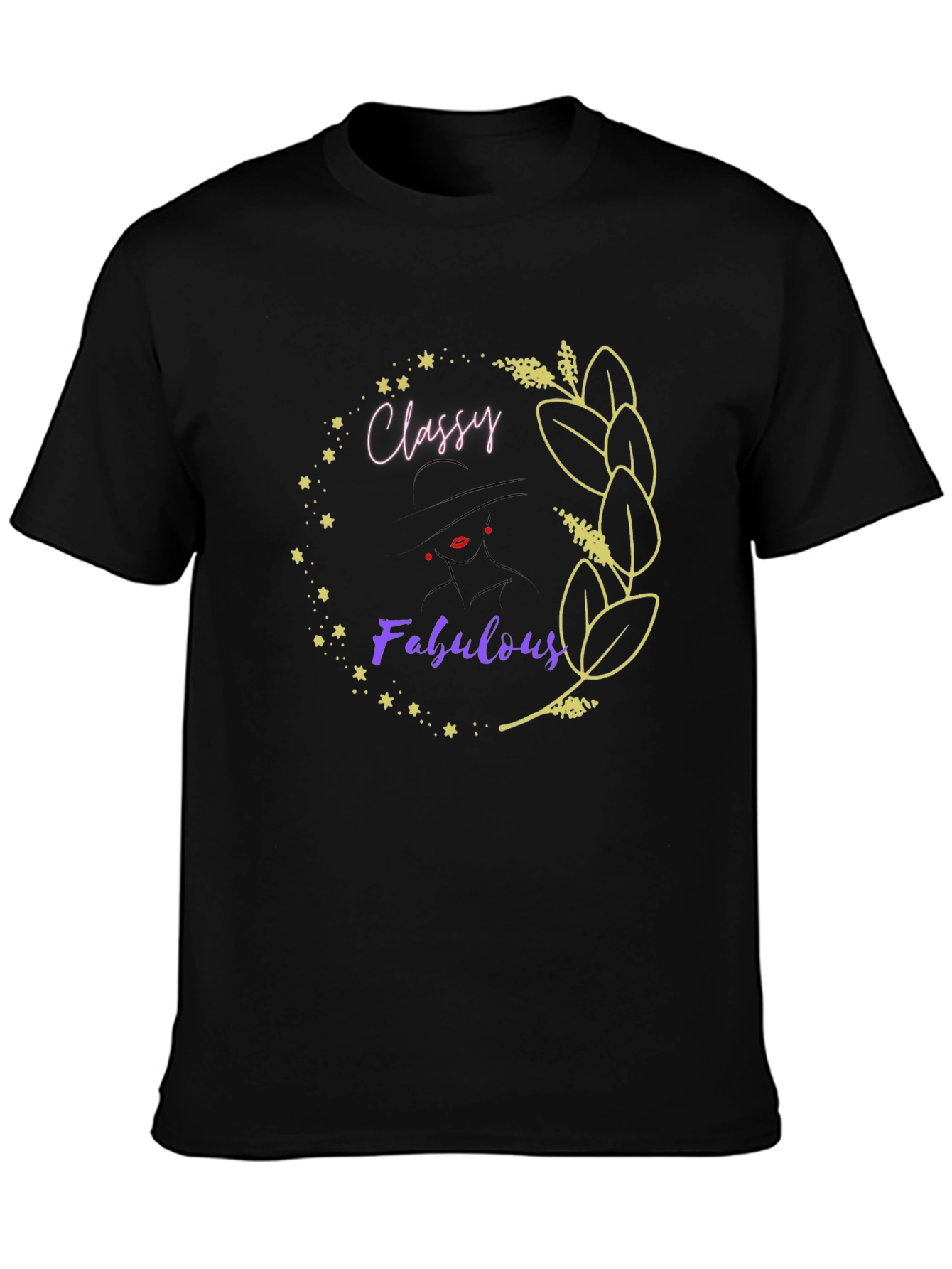 Classy Fabulous Black Graphic T-Shirt