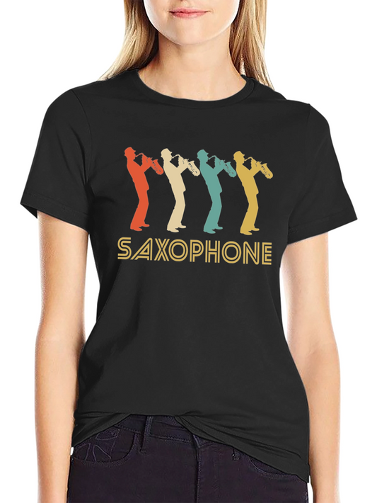 Vintage Saxophone T-Shirt - Retro Music Lover Tee