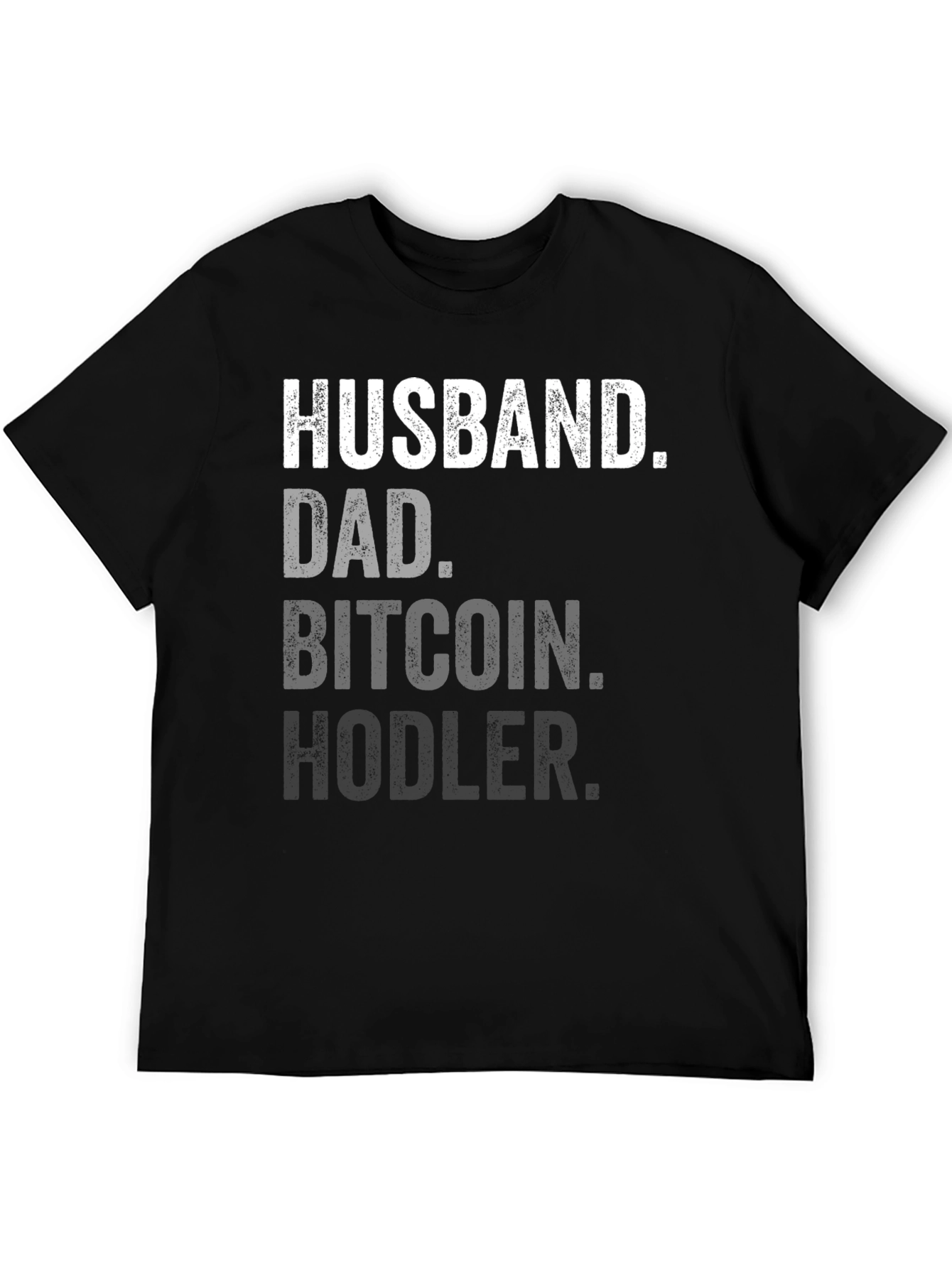 Husband Dad Bitcoin Hodler Black T-Shirt