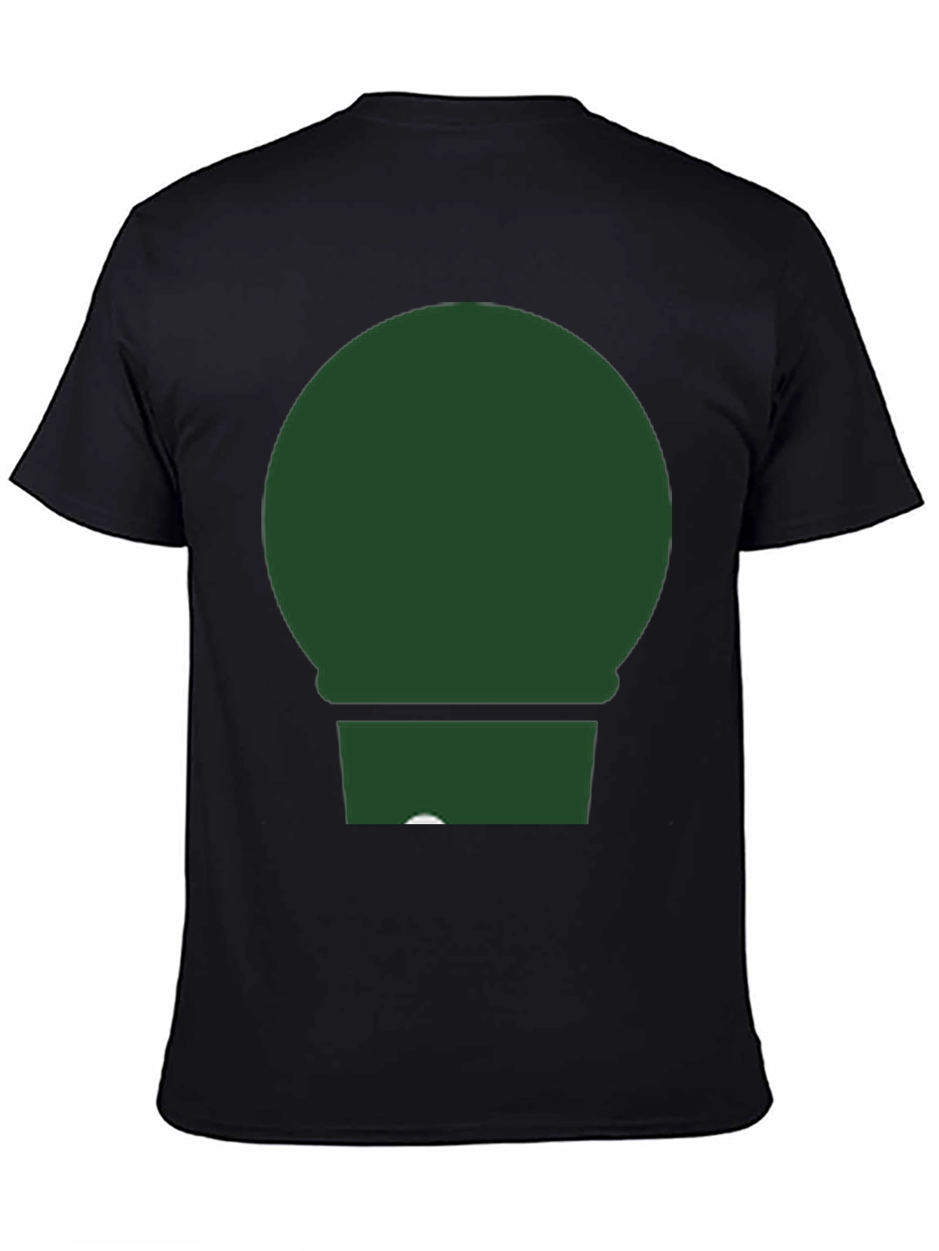 Minimalist Green Circle & Rectangle Graphic T-Shirt