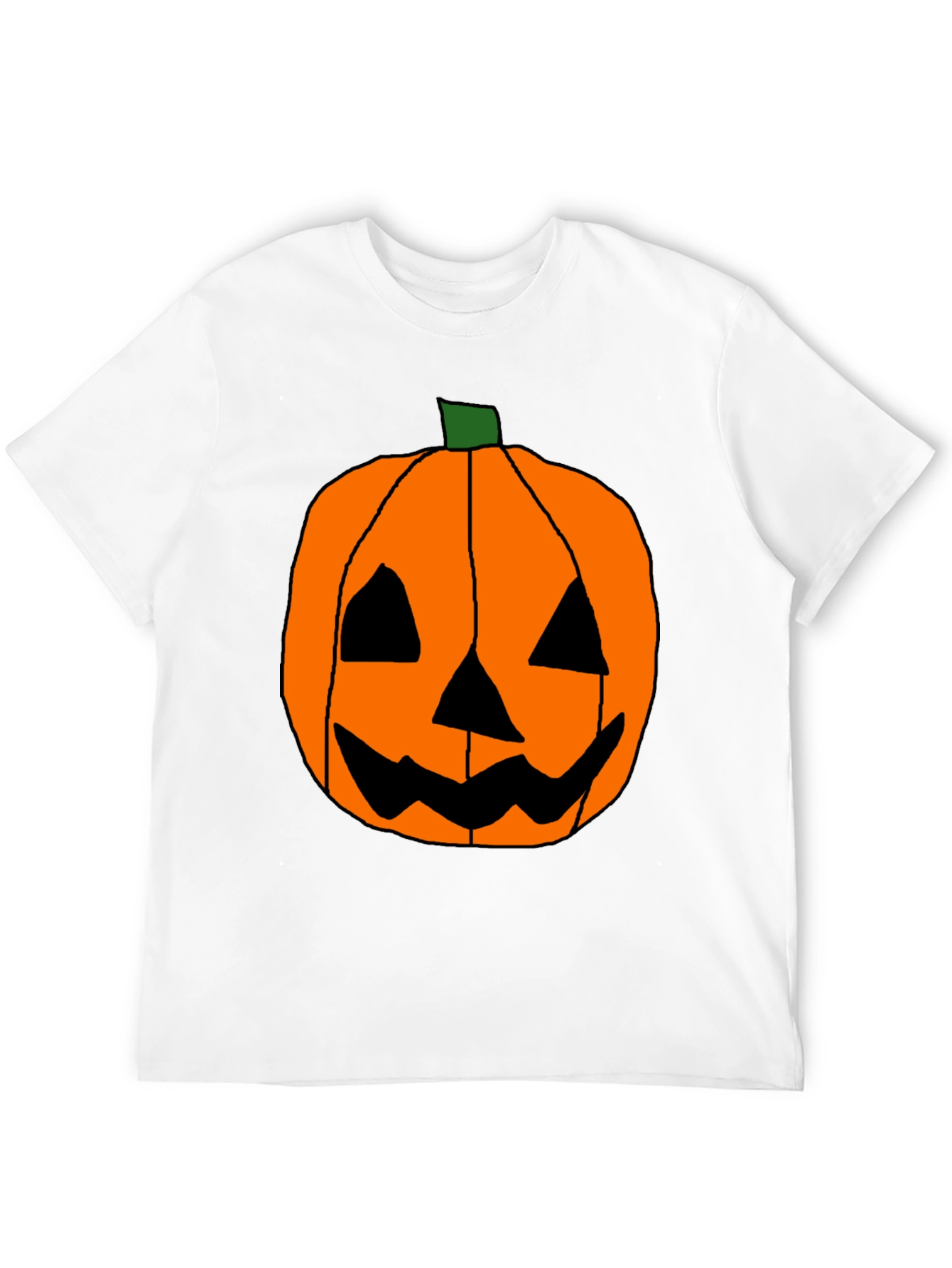 Halloween Pumpkin Face Black T-Shirt