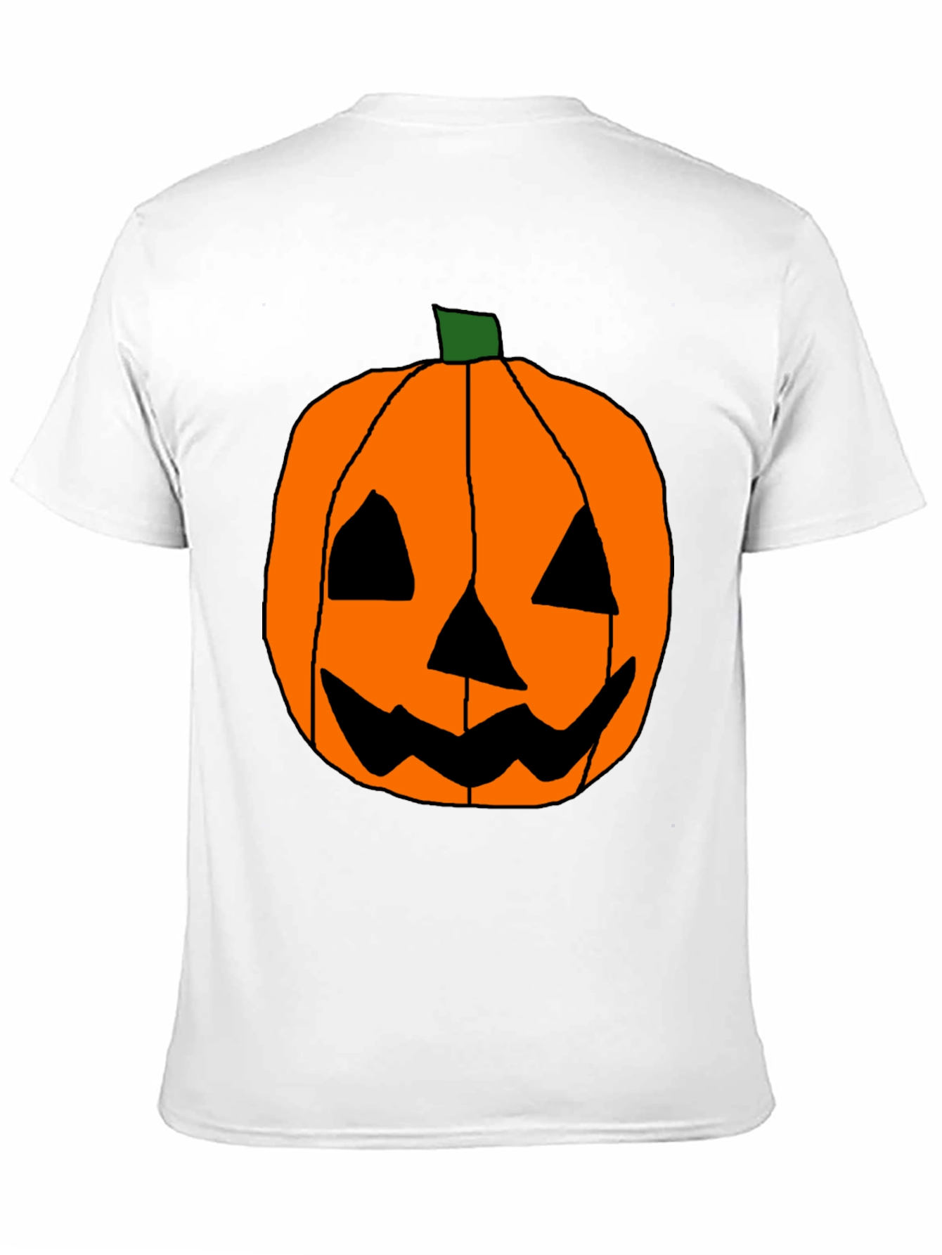 Halloween Pumpkin Face Black T-Shirt