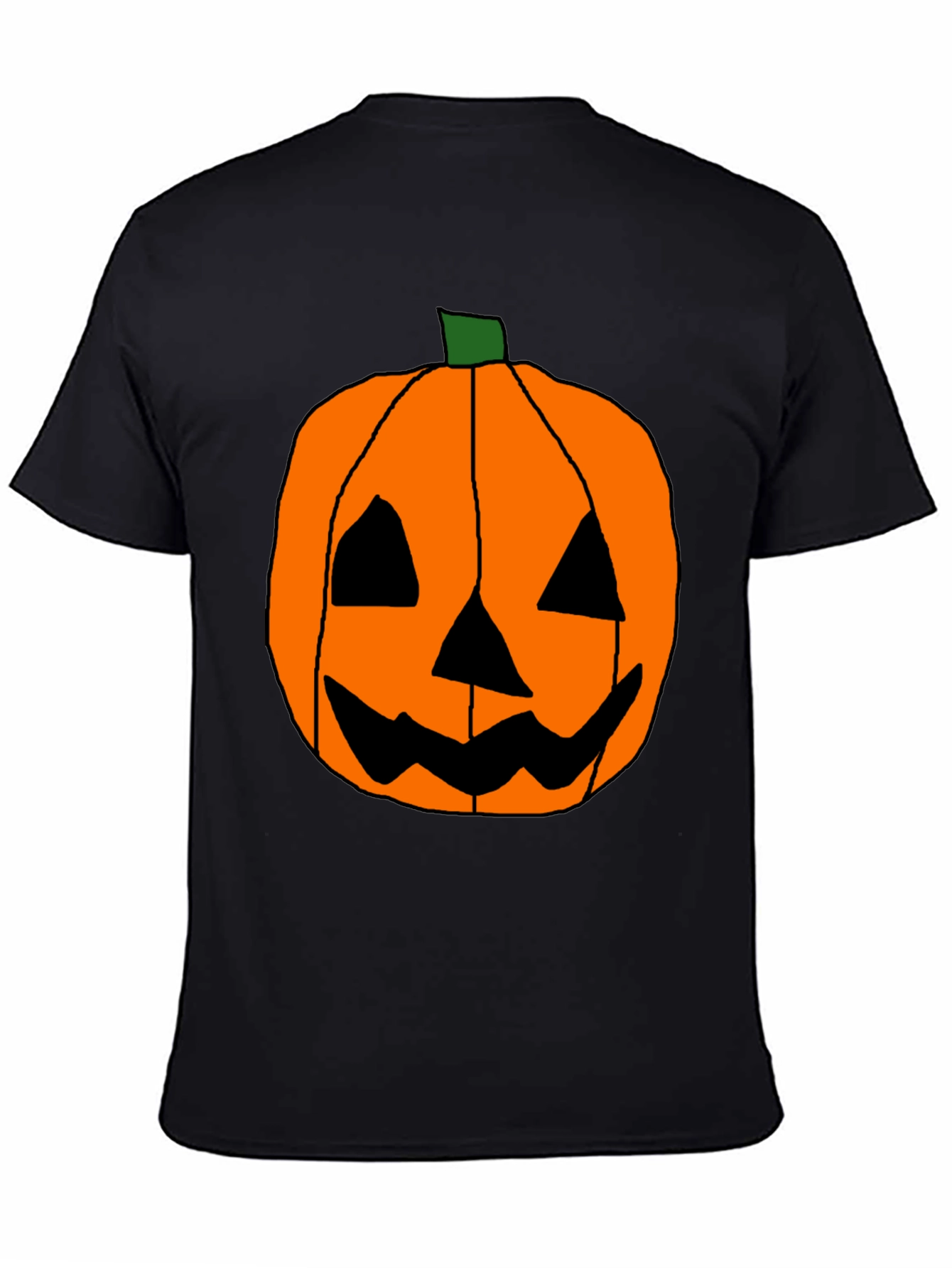 Halloween Pumpkin Face Black T-Shirt