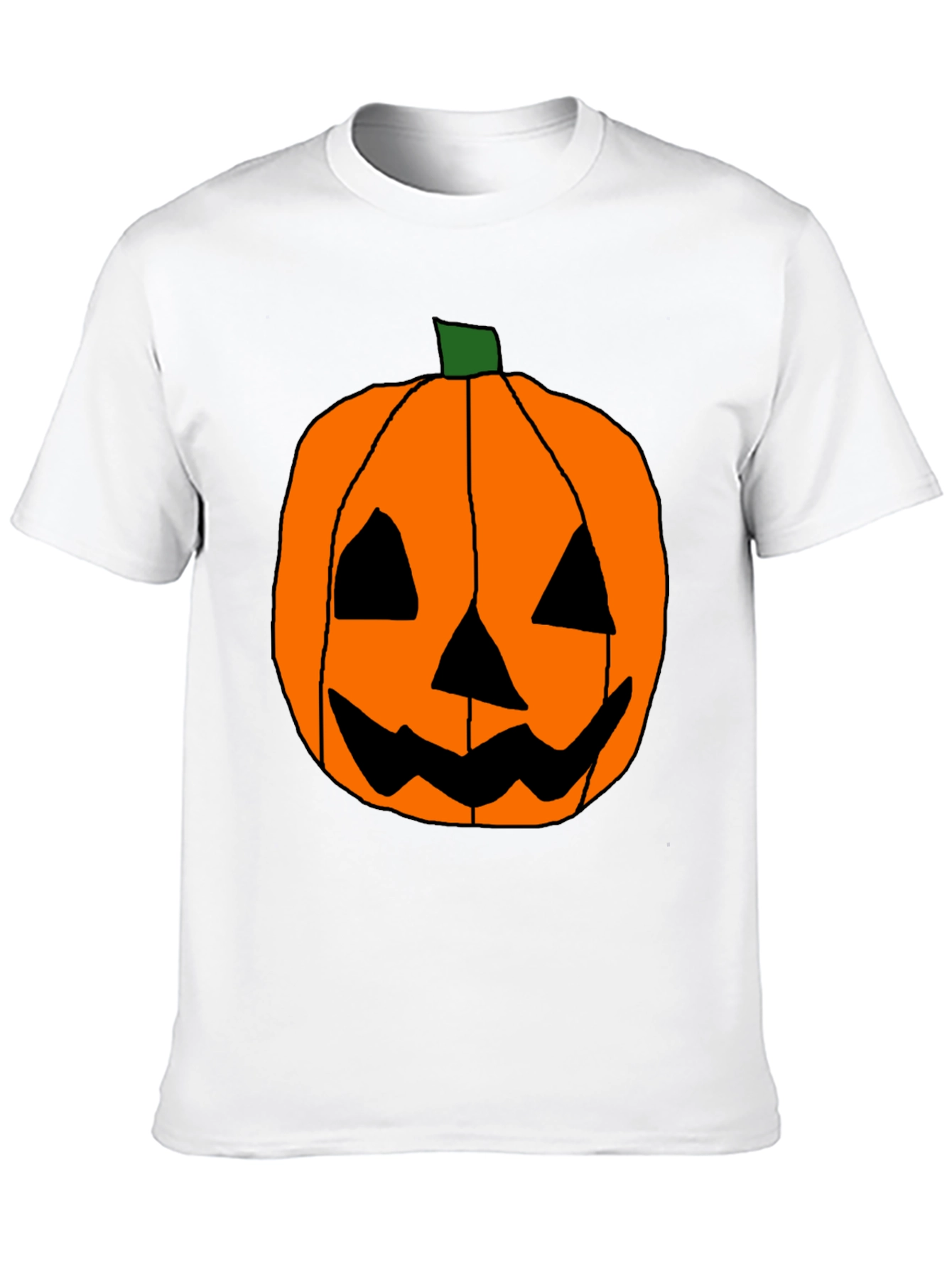 Halloween Pumpkin Face Black T-Shirt