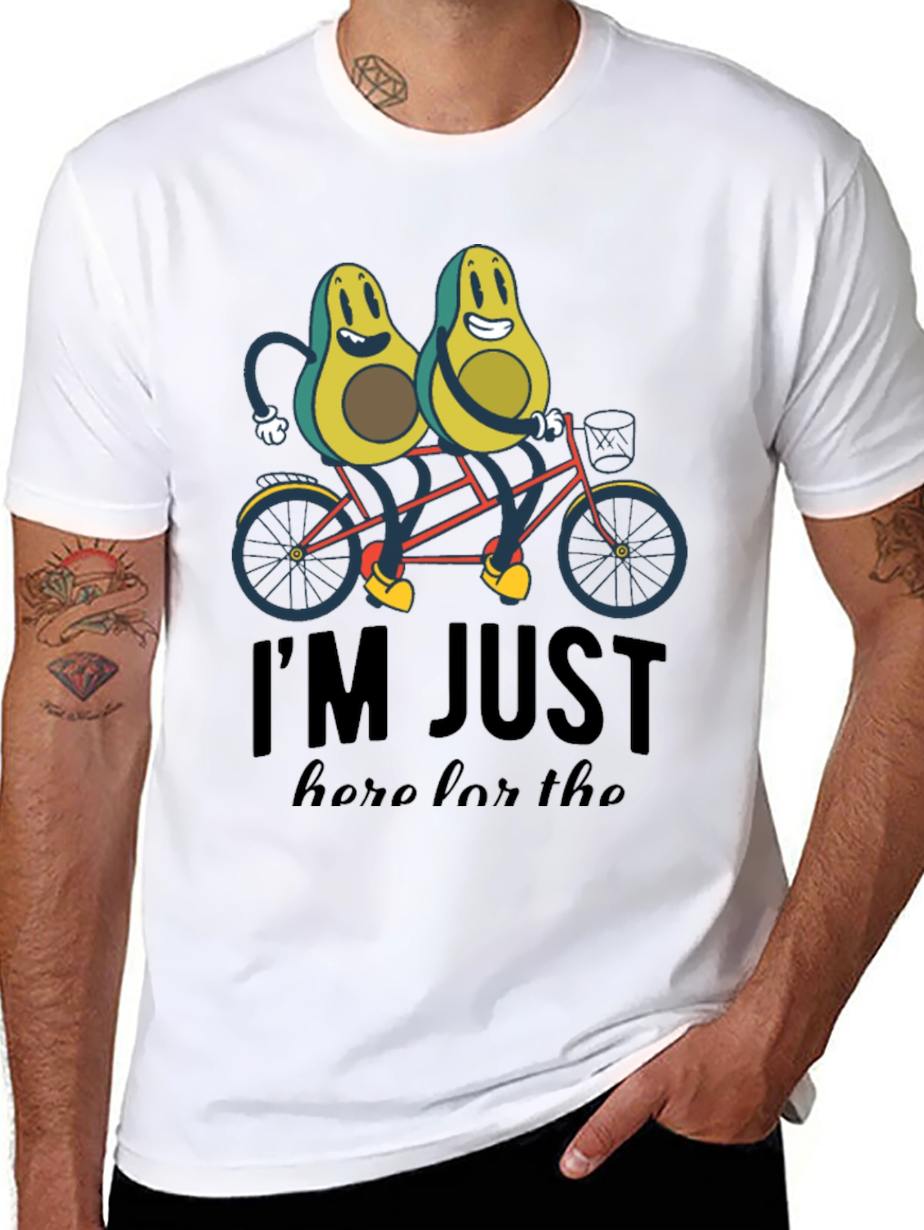 Avocado Tandem Bicycle T-Shirt