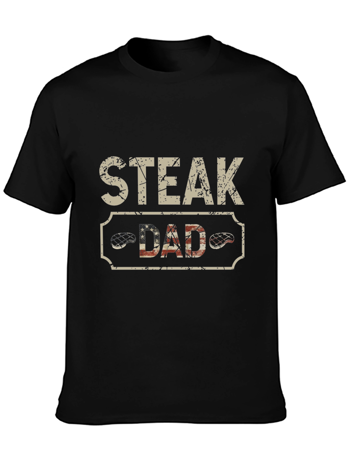 Steak Dad Black T-Shirt