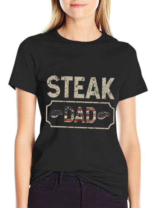 Steak Dad Black T-Shirt