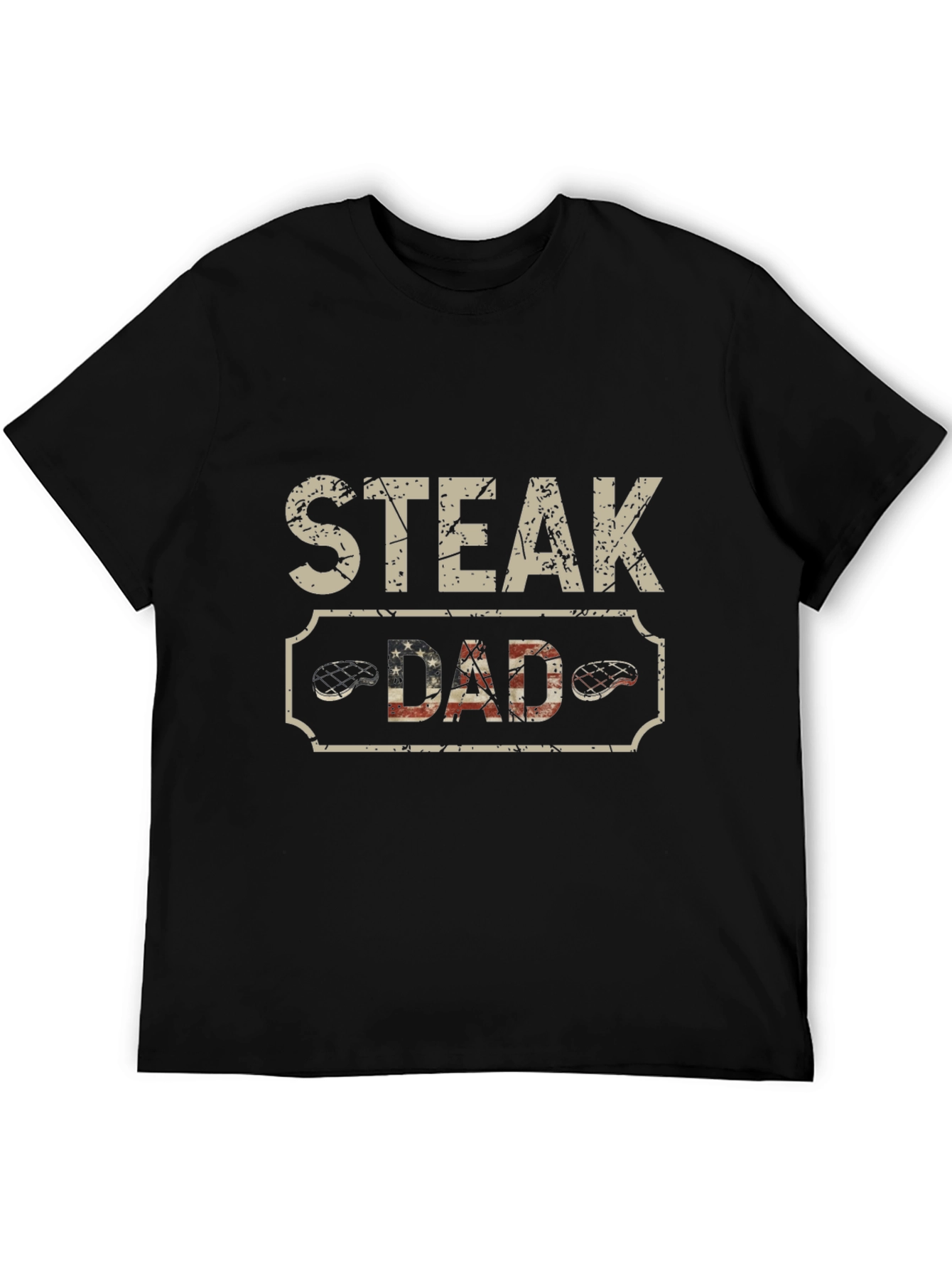 Steak Dad Black T-Shirt