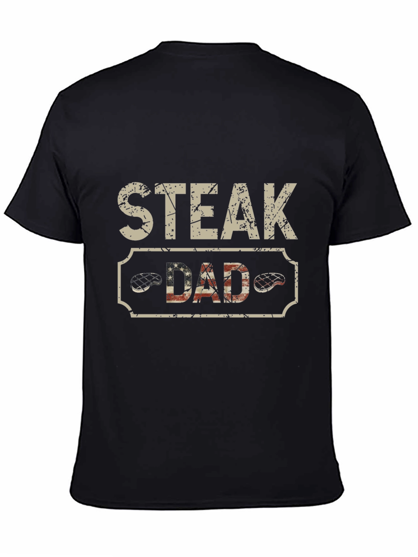 Steak Dad Black T-Shirt