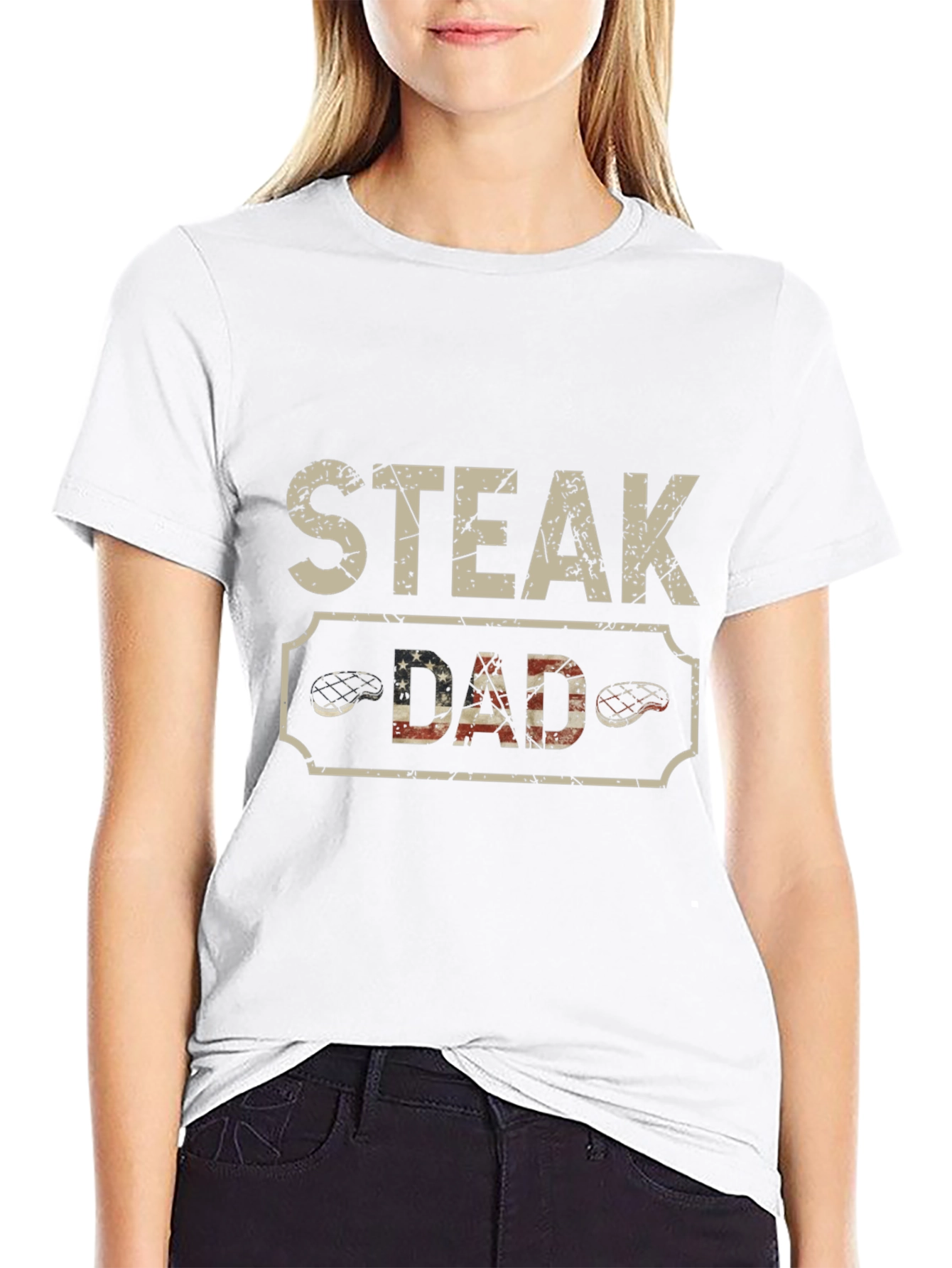 Steak Dad Black T-Shirt
