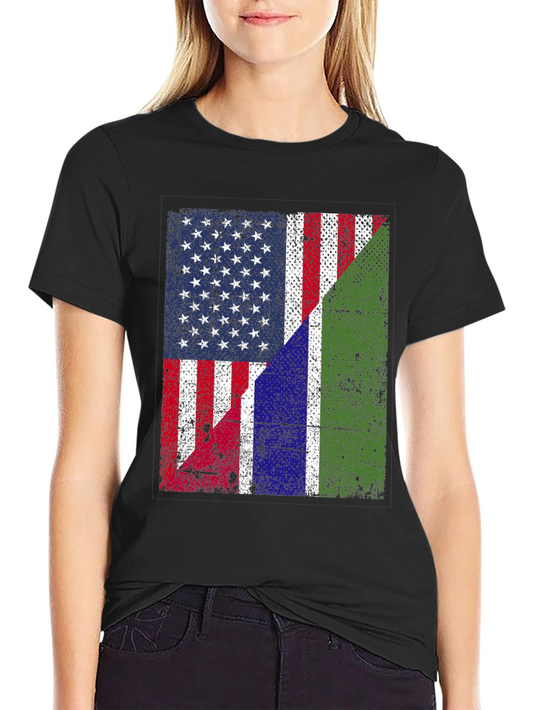 USA Gambia Heritage Graphic T-Shirt