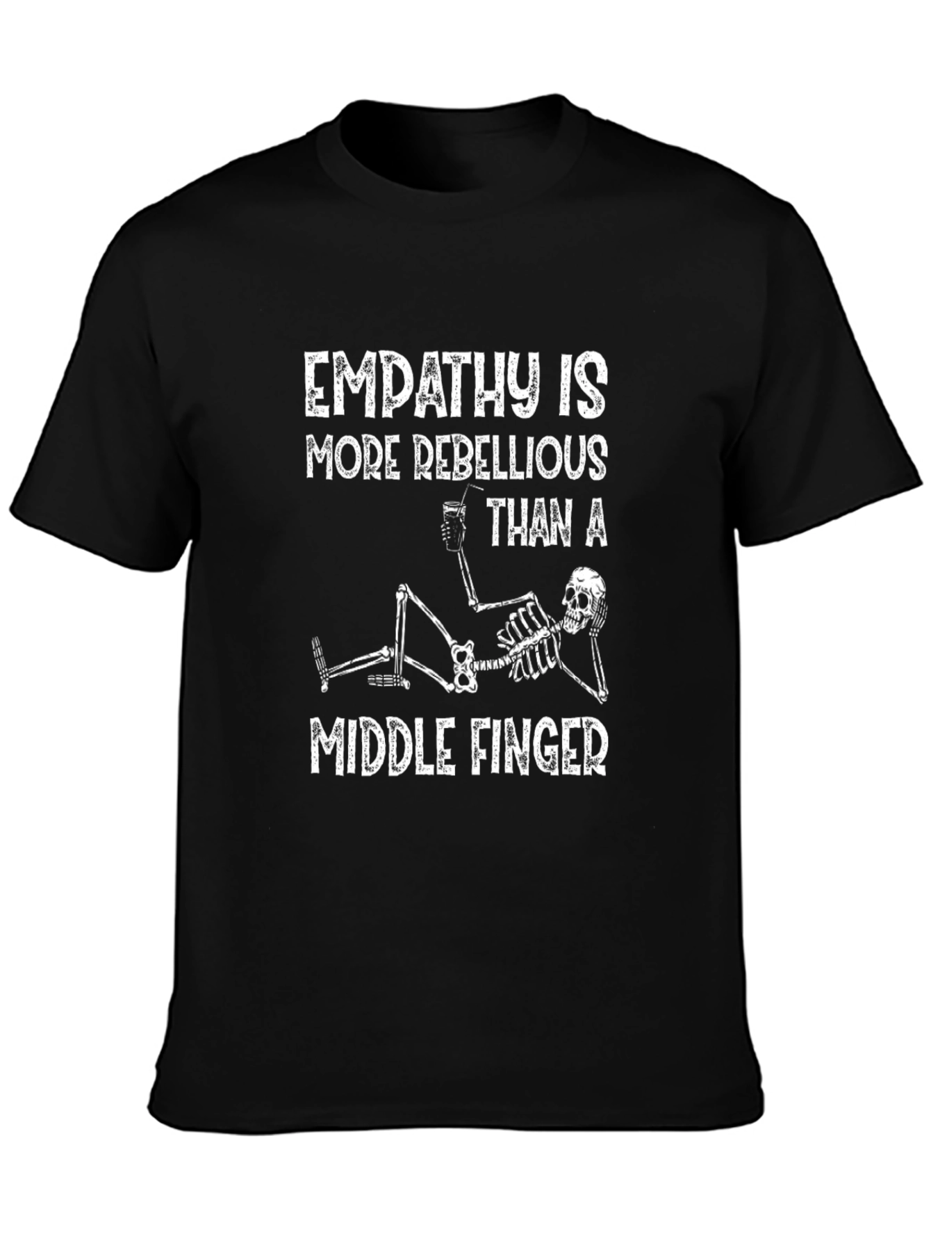 Empathy Rebellious Skeleton Graphic Tee