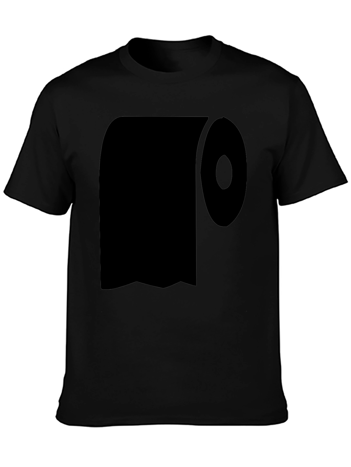 Toilet Paper Graphic Tee - Black Cotton T-Shirt