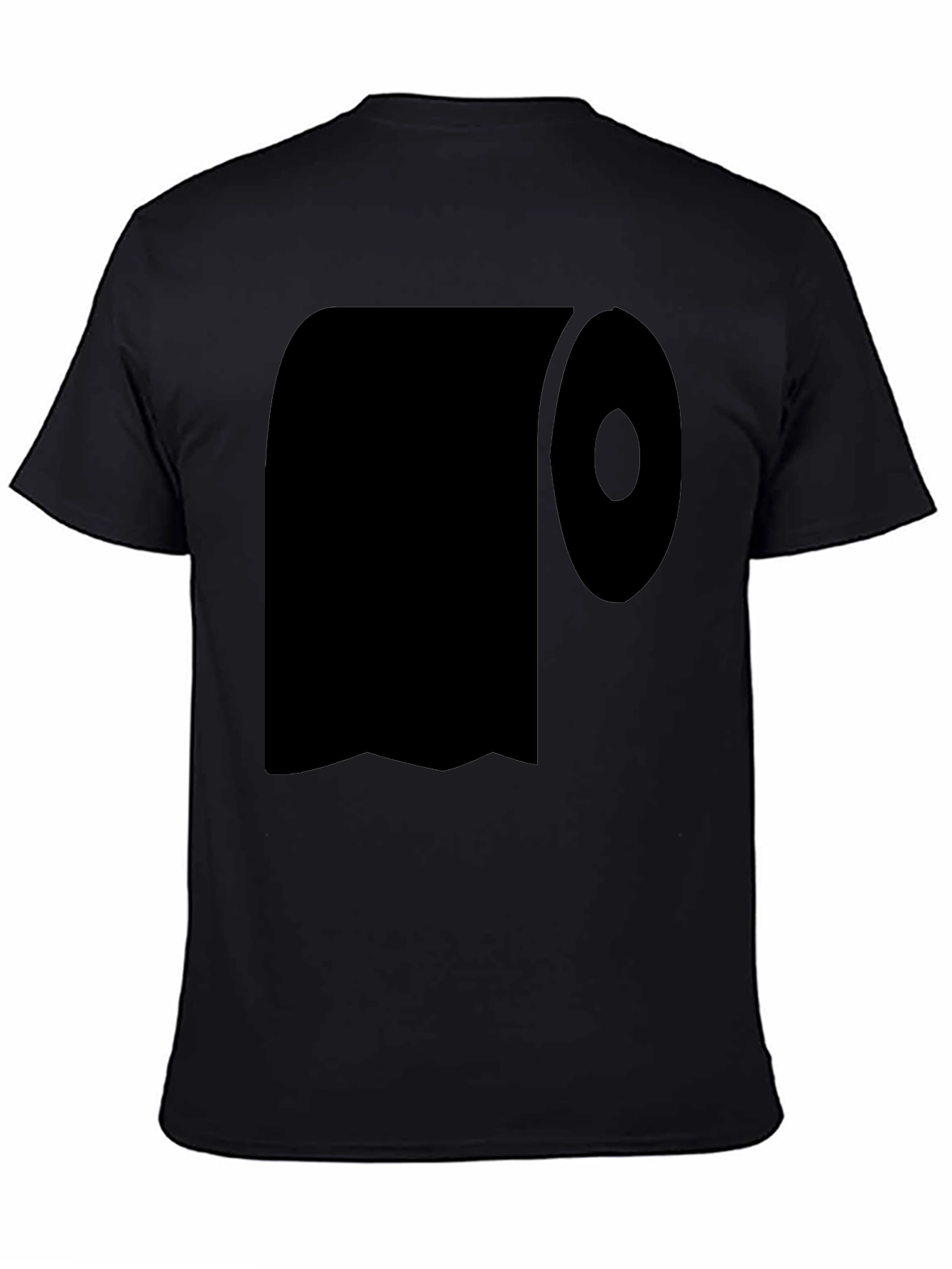 Toilet Paper Graphic Tee - Black Cotton T-Shirt