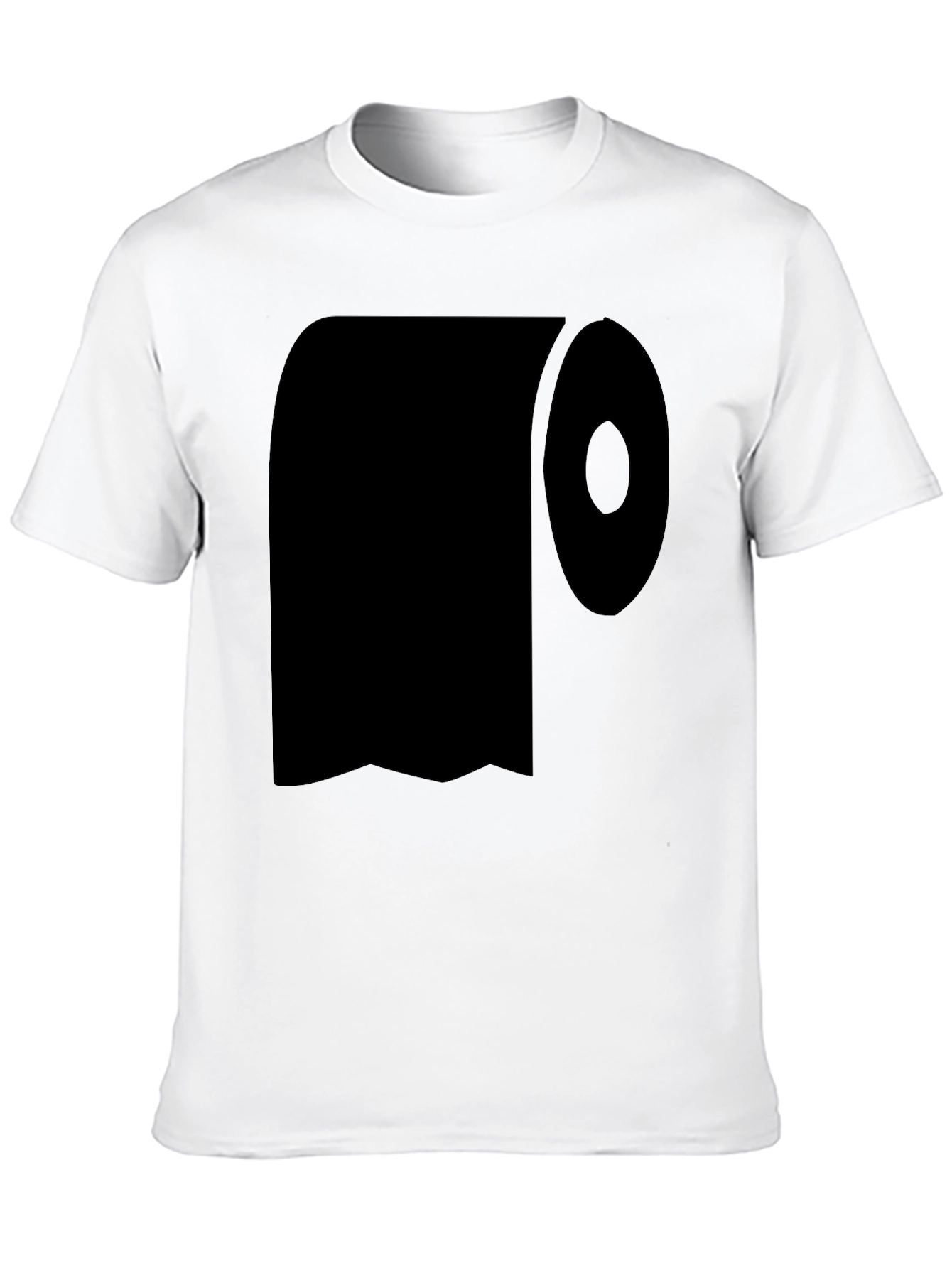 Toilet Paper Graphic Tee - Black Cotton T-Shirt