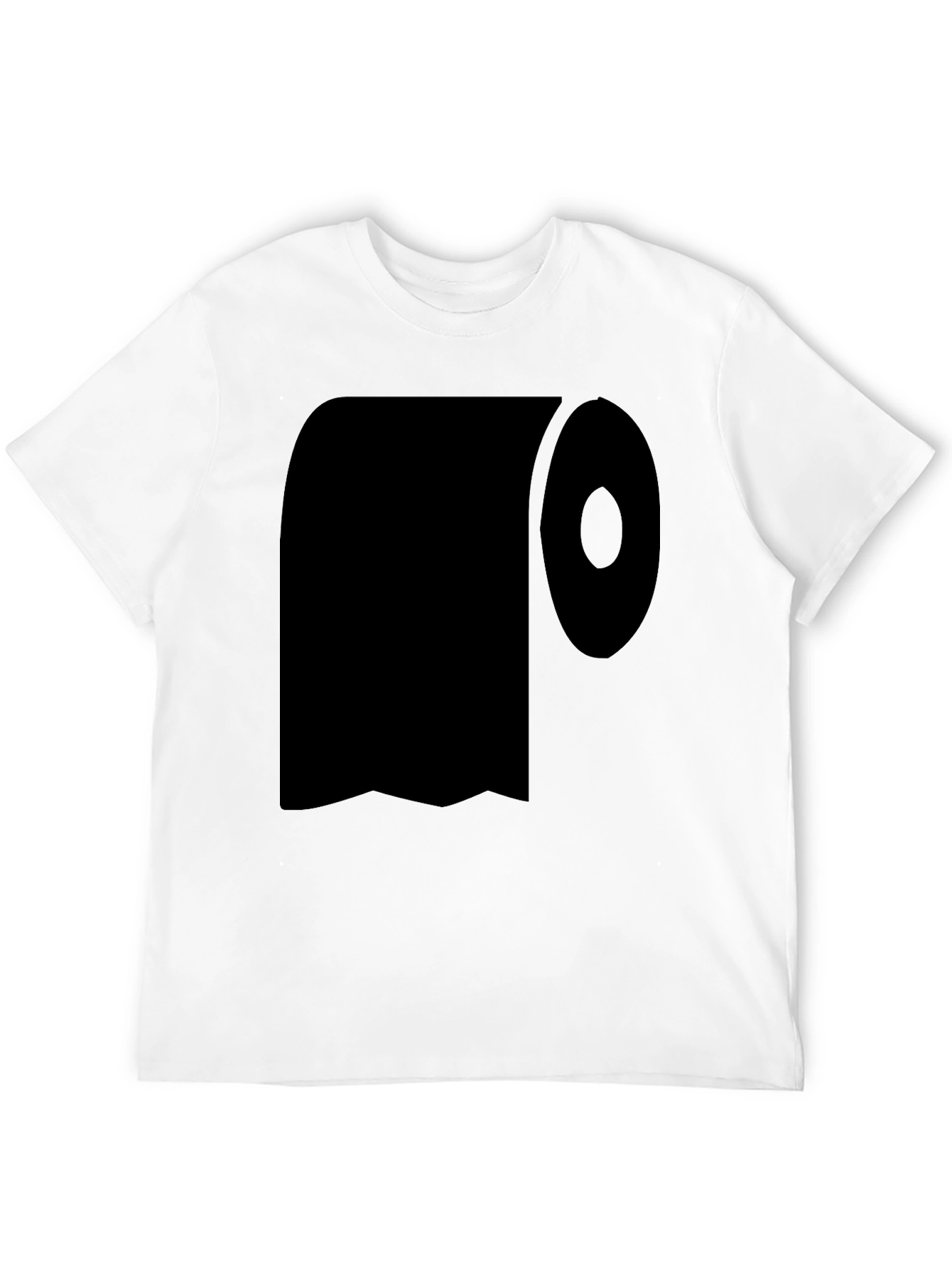 Toilet Paper Graphic Tee - Black Cotton T-Shirt