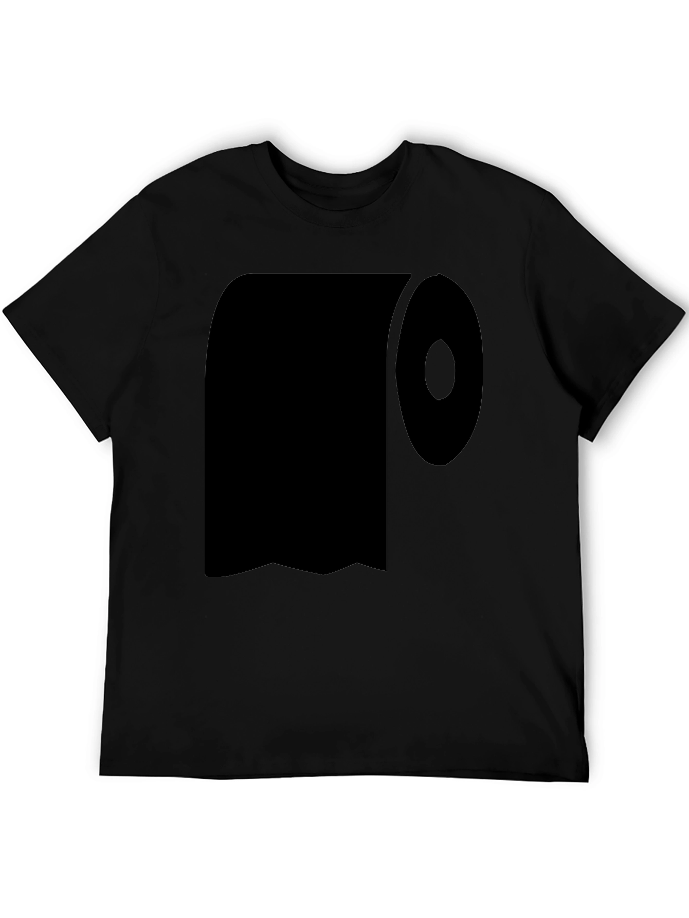 Toilet Paper Graphic Tee - Black Cotton T-Shirt